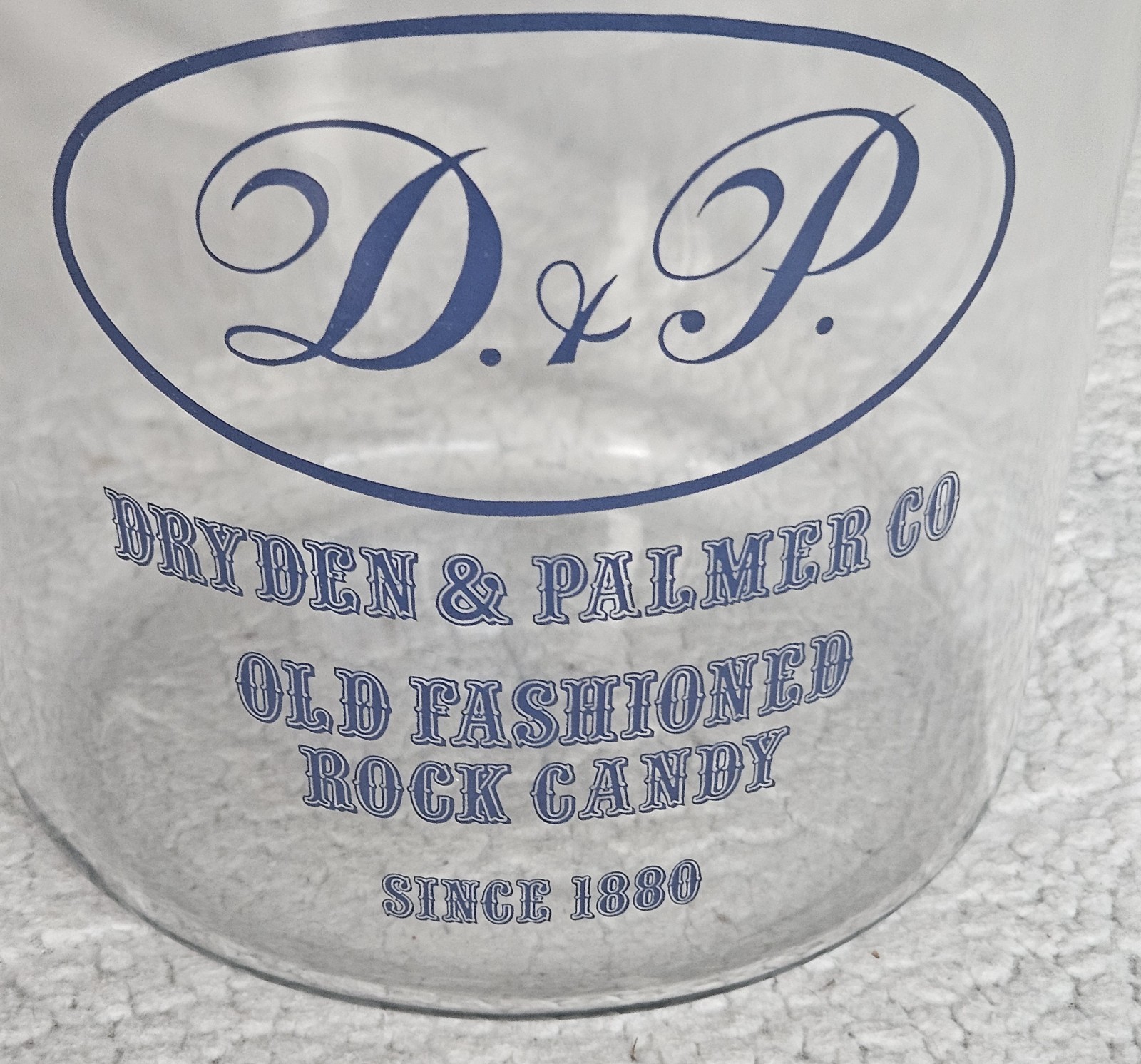 Vtg D&P Dryden & Palmer Glass Rock Candy Jar + Lid 14″ x 9″ | Gen. Store Display
