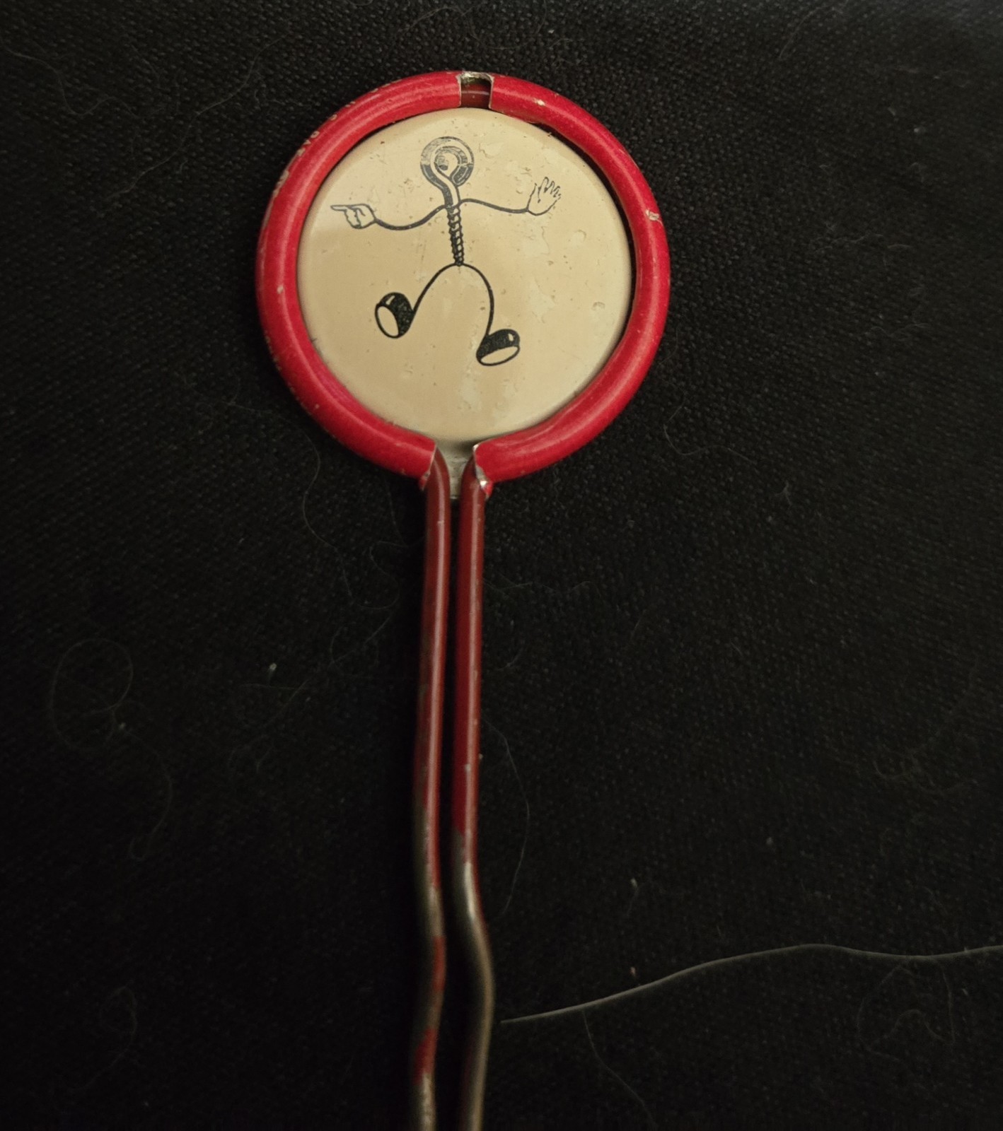 Vintage Judd Kadmilite Eye Screw Holder Screw Pin 3 Metal Red