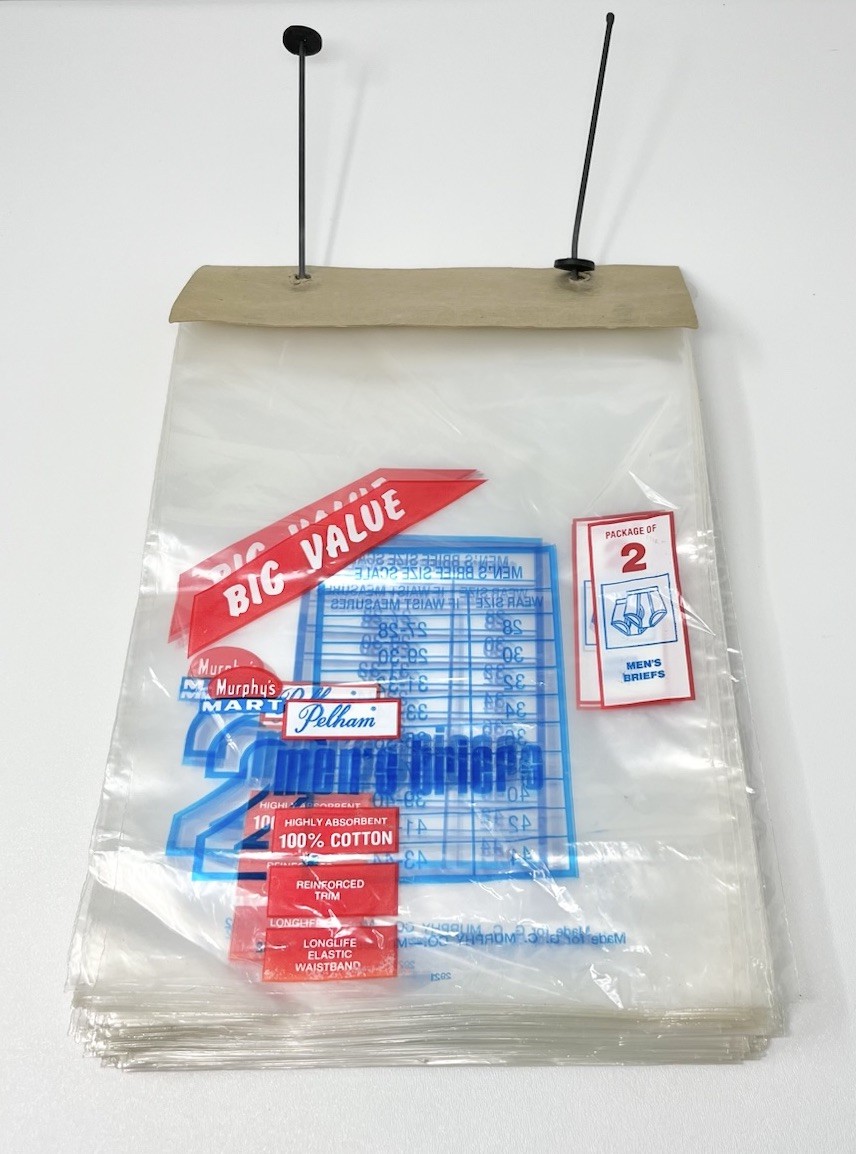 Vintage Lot 100+ Murphy’s Mart McKeesport, PA Mens Brief Empty Package Bags READ