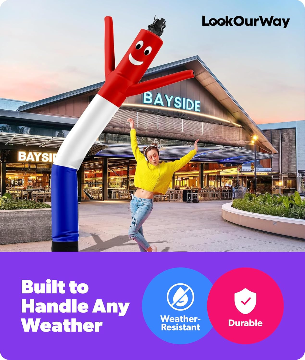Air Dancers Inflatable Tube Man Attachment – 10 Feet Tall Wacky Waving Inflatabl