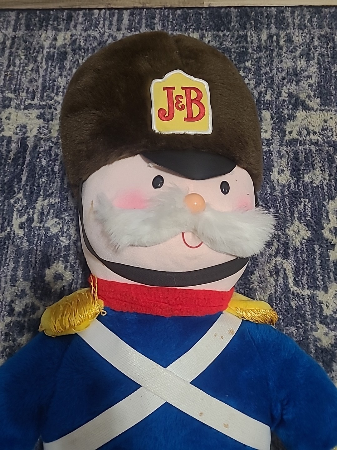 1987 Rare 40” J&B Liquor Christmas Nutcracker Jumbo Plush Display Holiday Decor