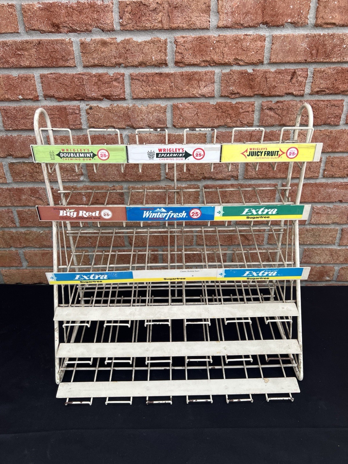 vintage WRIGLEYS GUM store counter top metal rack display Metal Chewing Big Red