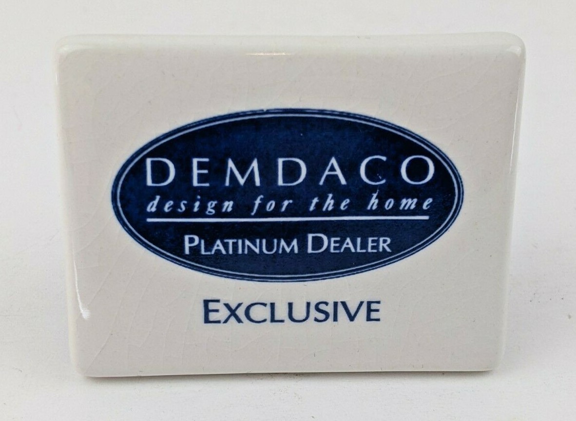 Vintage DEMDACO Platinum Dealer Exclusive Porcelain Store Display Easel Sign
