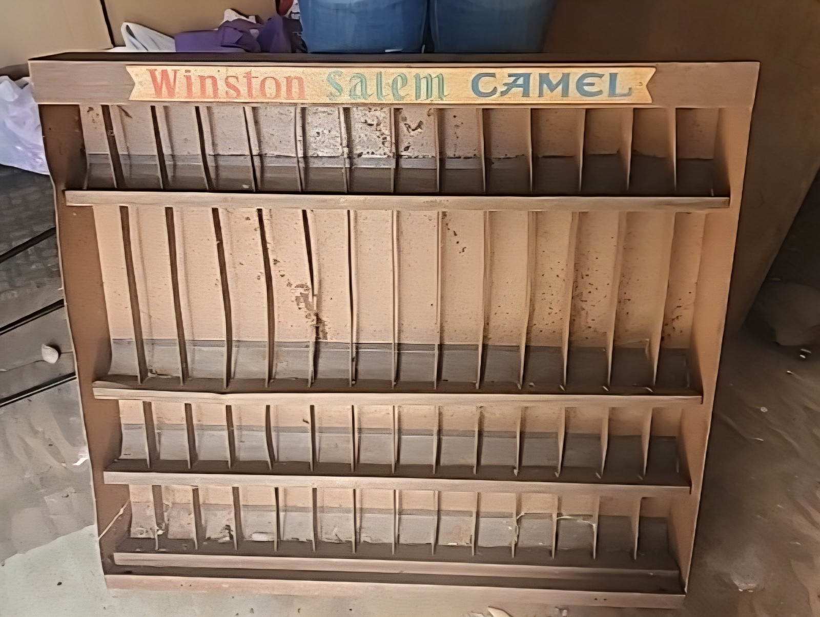 Vintage Metal Cigarette Store Display Sales Rack Case – Winston, Salem, Camel