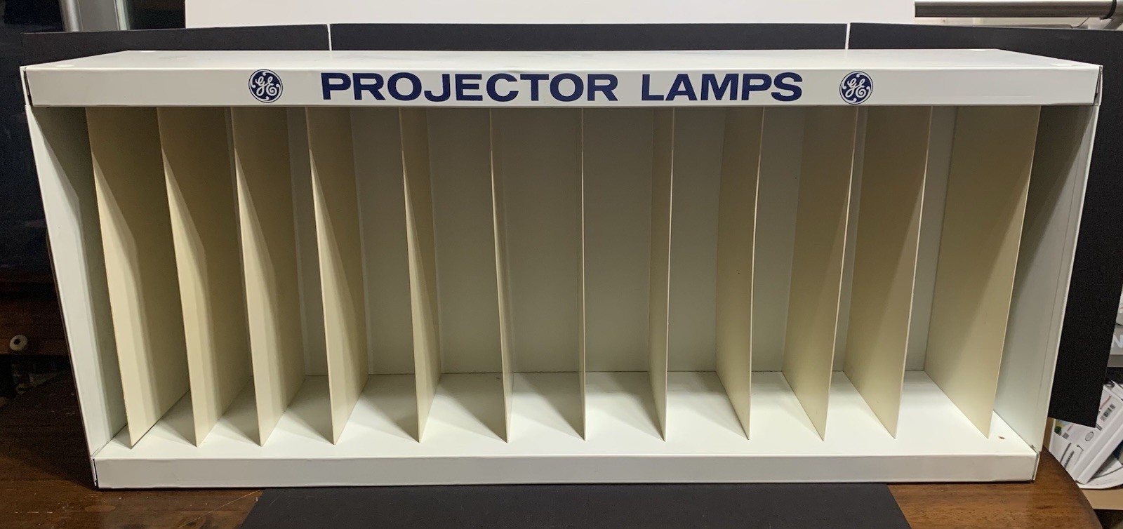 Vintage GE Projector Lamps Metal Store Display + Sign USA