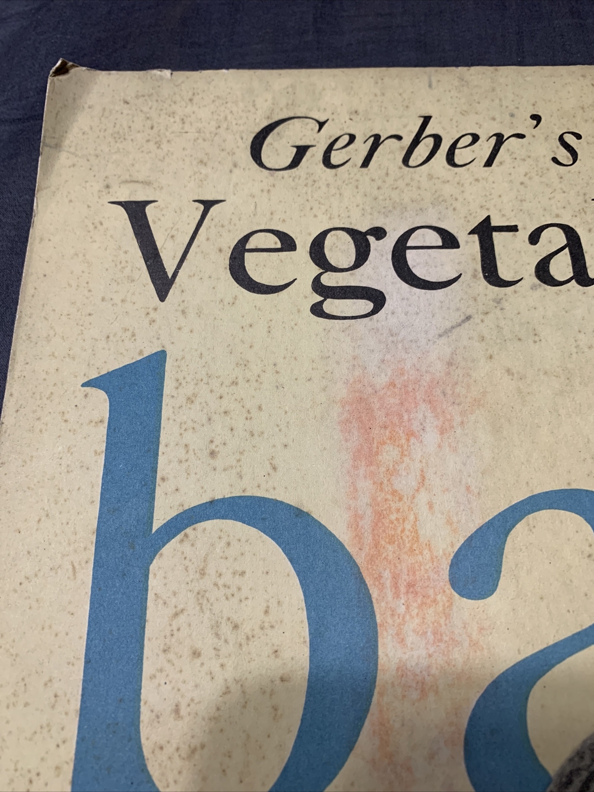Vintage Original Gerber’s Baby Food Advertising Easel Back Litho Cardstock Sign