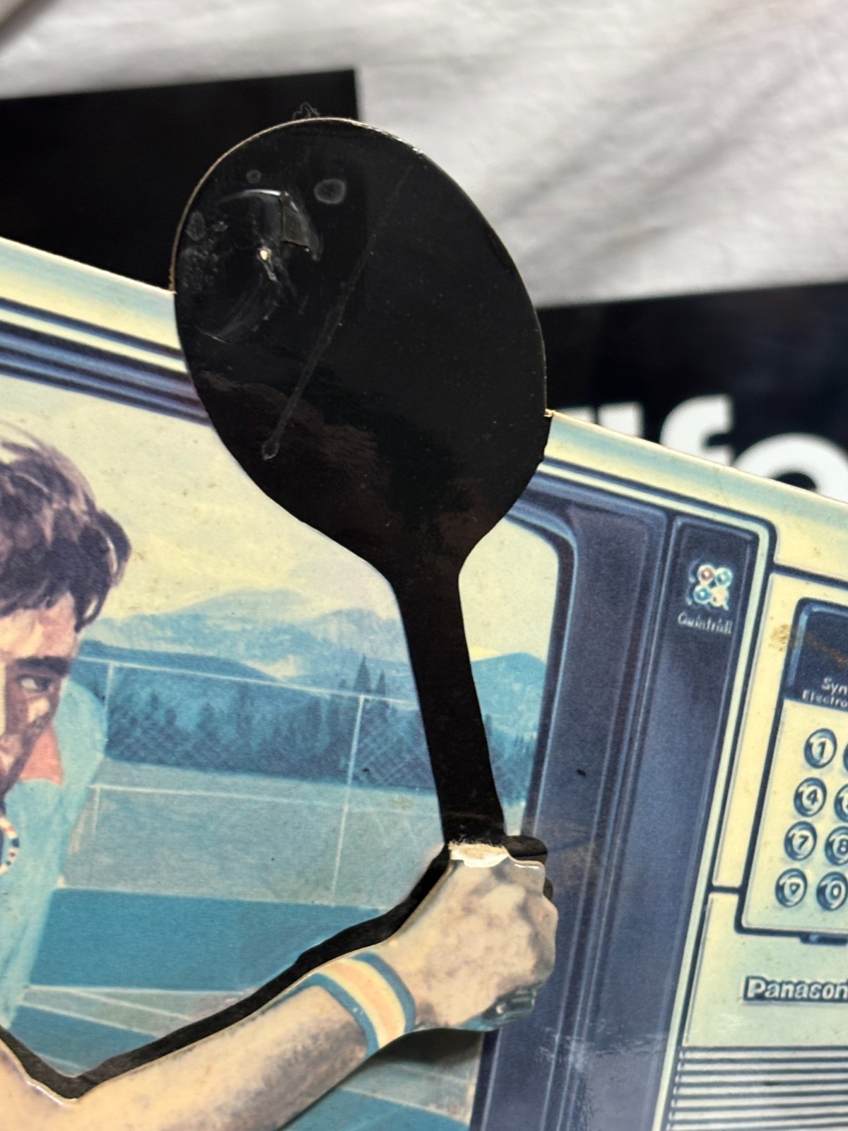1970s PANASONIC Color Television STORE DISPLAY Advertising SO LIFE LIKE Tennis