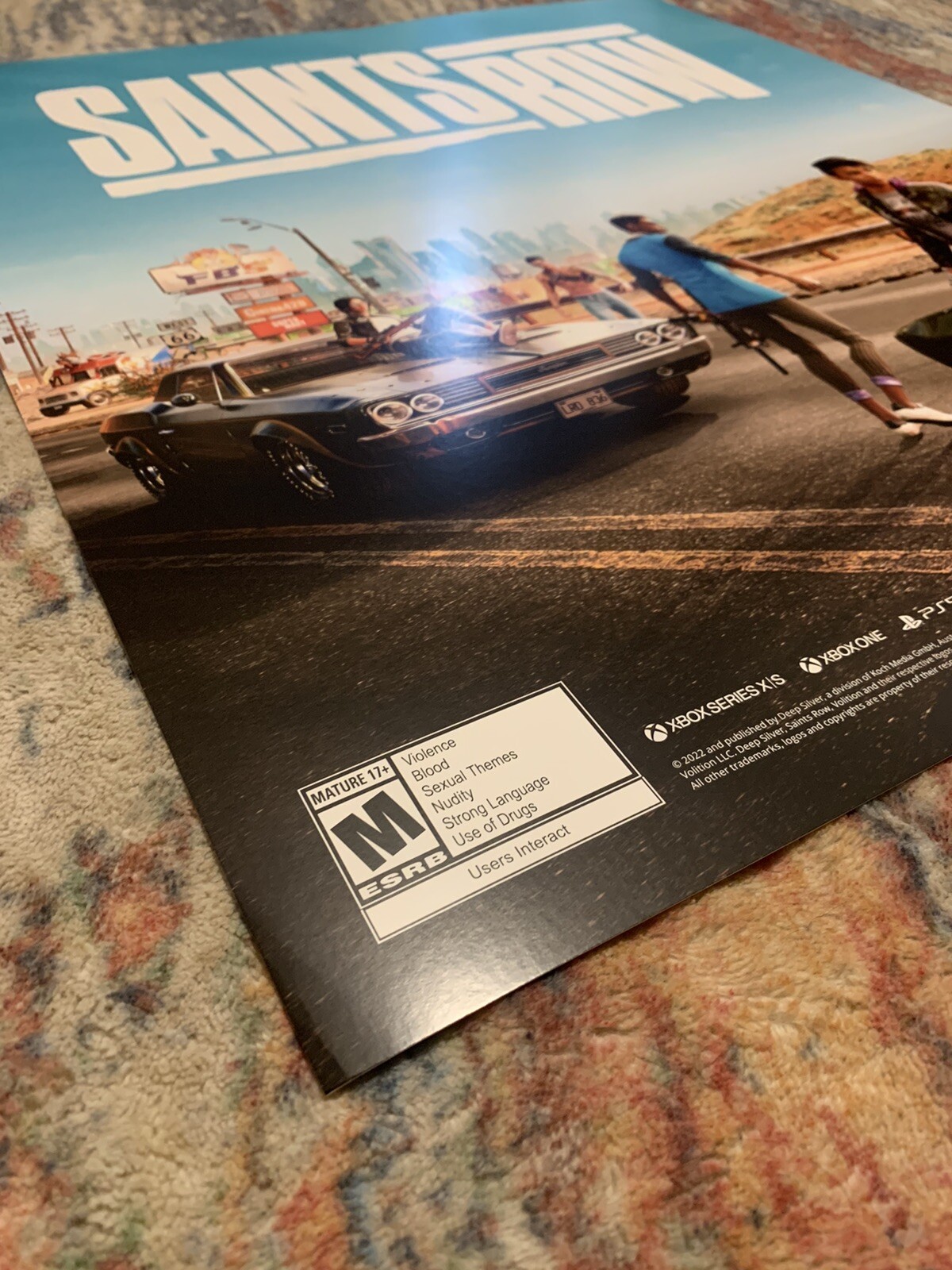 Saints Row Playstation PS5 PS4 Xbox 1 Promo Store Sign GameStop Display Ad