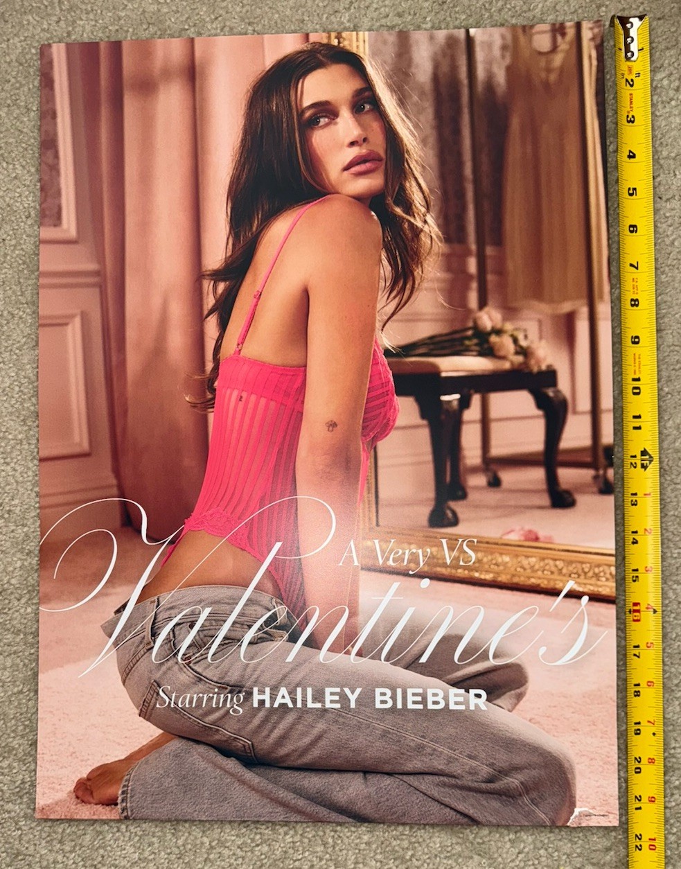 Victoria’s Secret Pink Promo Poster Hailey Bieber Rare!