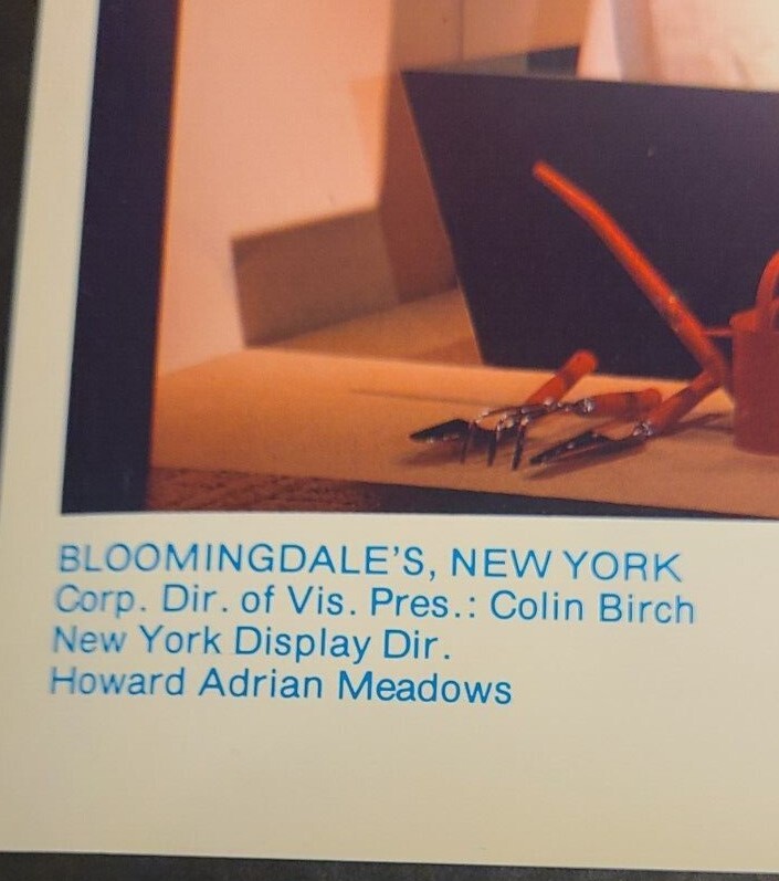1970s BLOOMINGDALE’S STORE WINDOW DISPLAY PHOTOGRAPH PRINT FLOWER BOXES AND TOOL