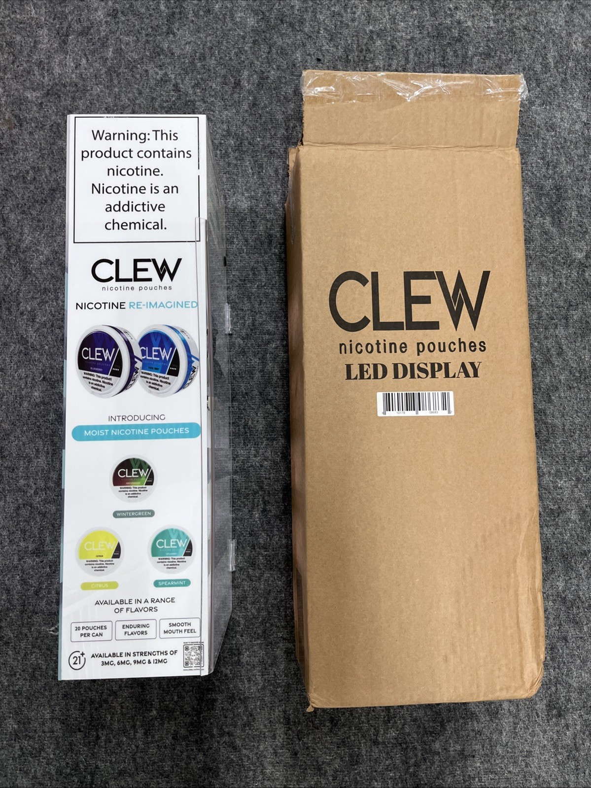Clew Pouches LED Advertising Store Display 23″ X 10″