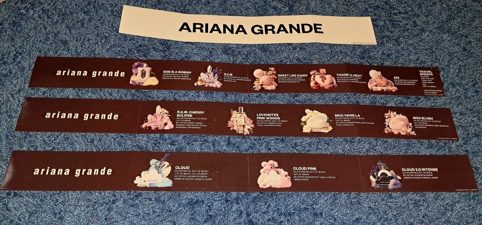 Ariana Grande REM Beauty Perfume PROMO SIGN LOT Ulta Beauty