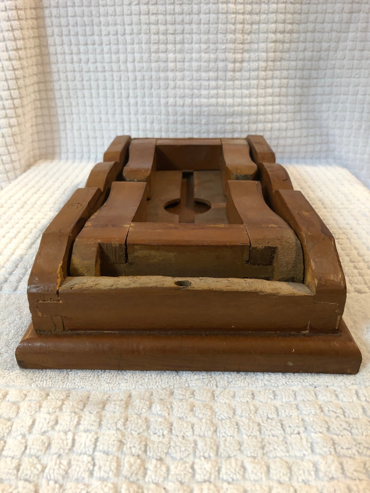 ANTIQUE SALESMAN SAMPLE VINTAGE SOLID WOOD DINNING ROOM TABLE 7 x 14
