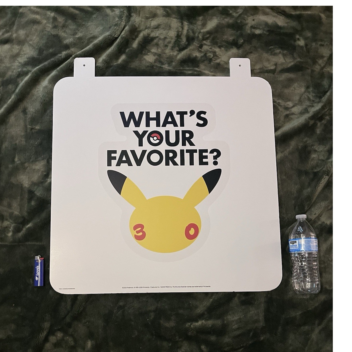 Pokémon 30th Anniversary What’s Your Favorite Store Display Sign 26 in tall