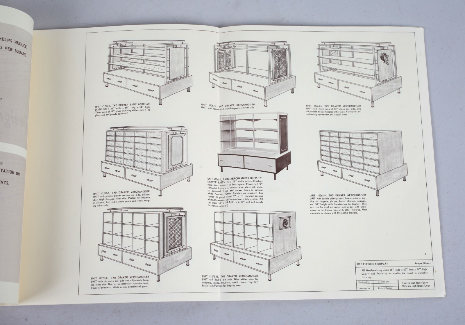 1967 Dye Fixture and Display Store Layout Design Catalog Oregon Illinois