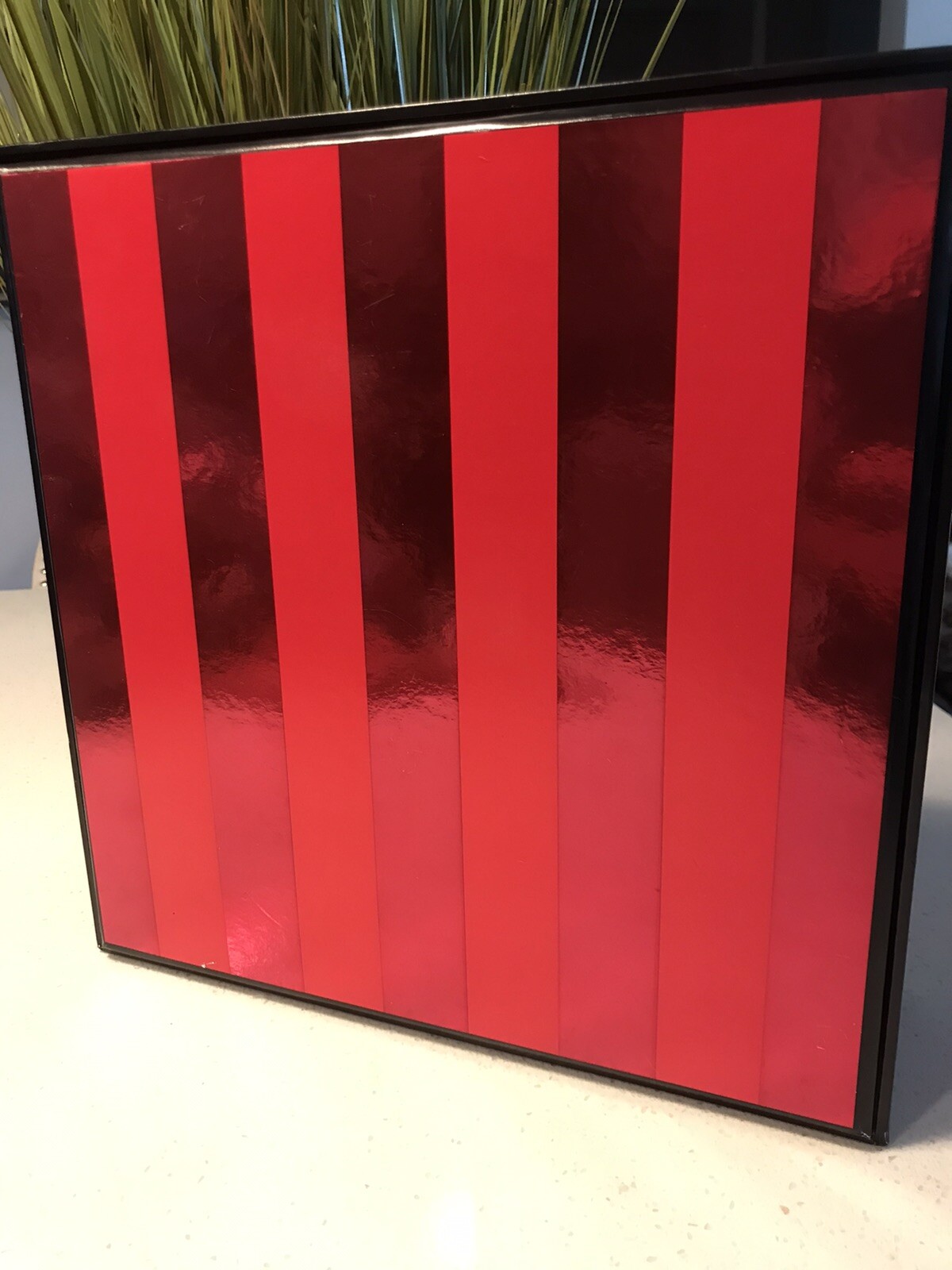 Victoria’s Secret Red Strip Hat Box NY London Shanghai Decor