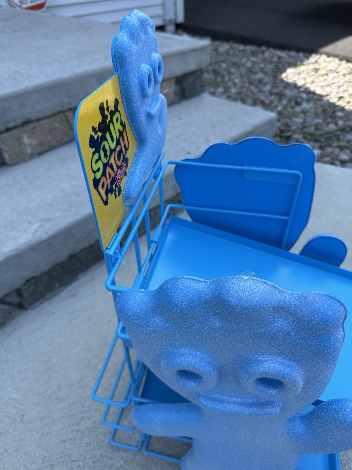 Sour Patch Kids Candy Countertop Store Display – Blue Metal Wire Shelf Rack