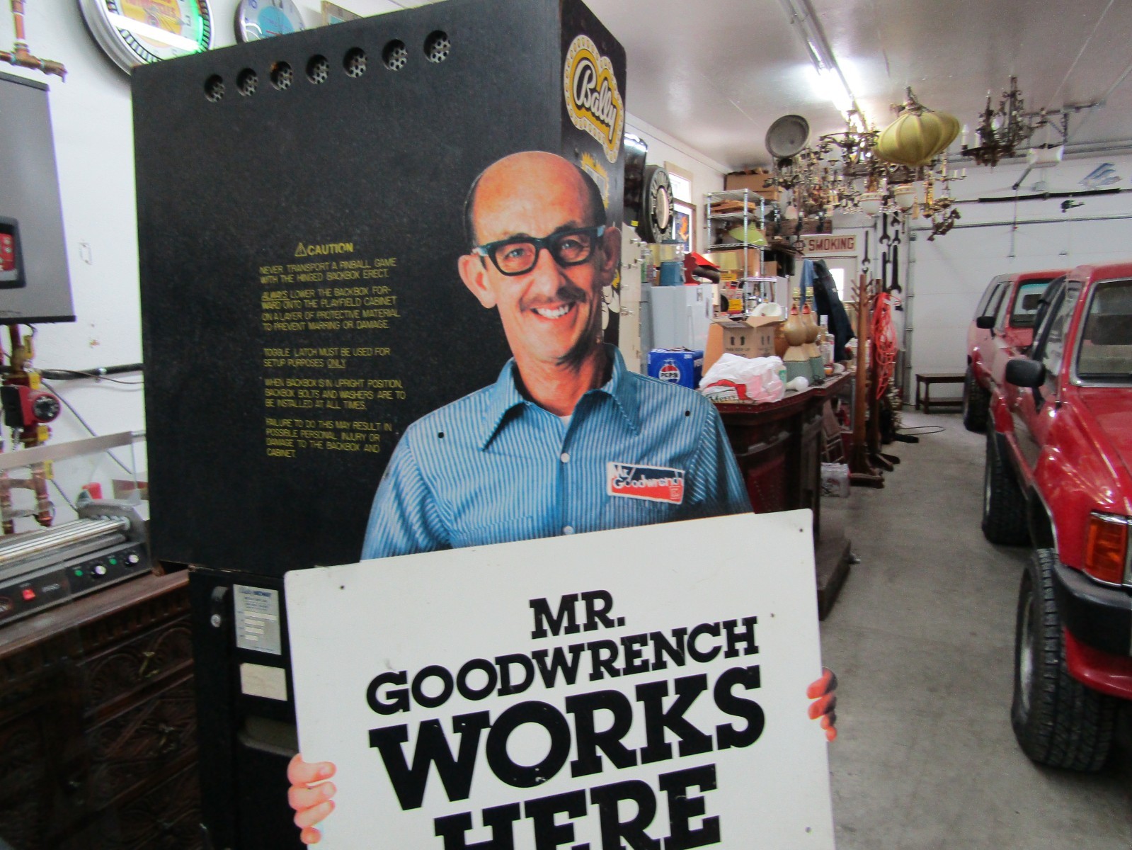 6’ Tall Mr Goodwrench Works Here Metal Sign