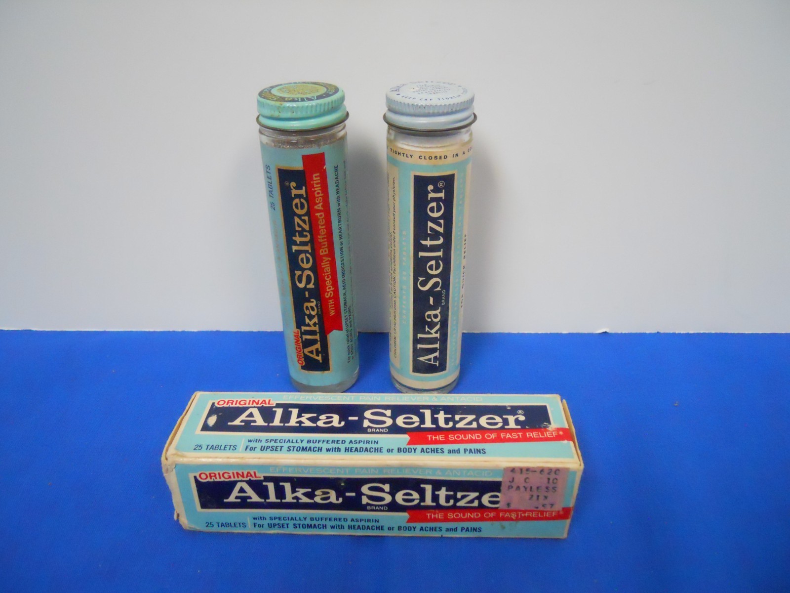 Vintage ALKA-SELTZER Counter Display w Tape Dispenser General/Country/Drug Store