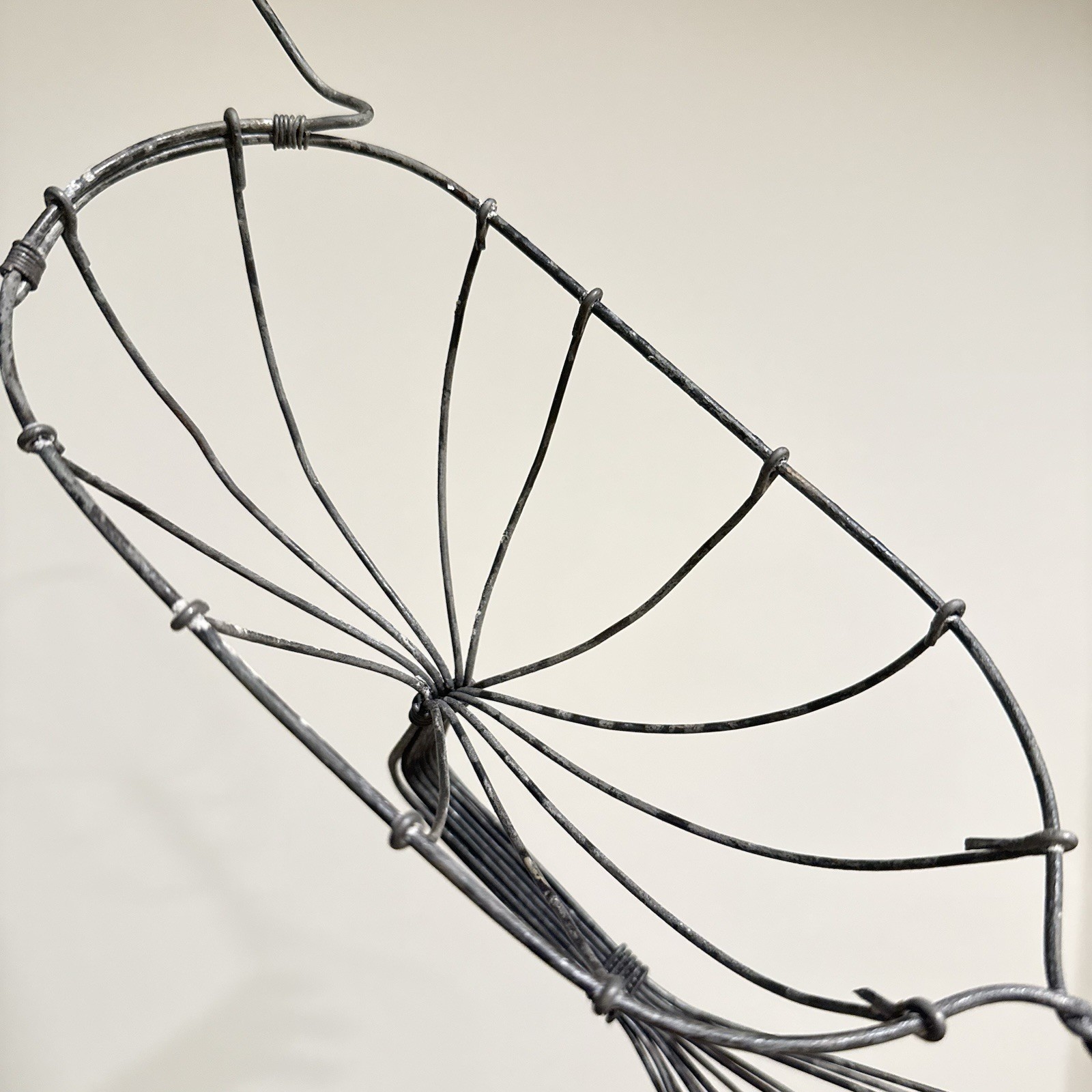 Vintage Antique Wire Hat Wig Stand Wall Holder rack Store display Original