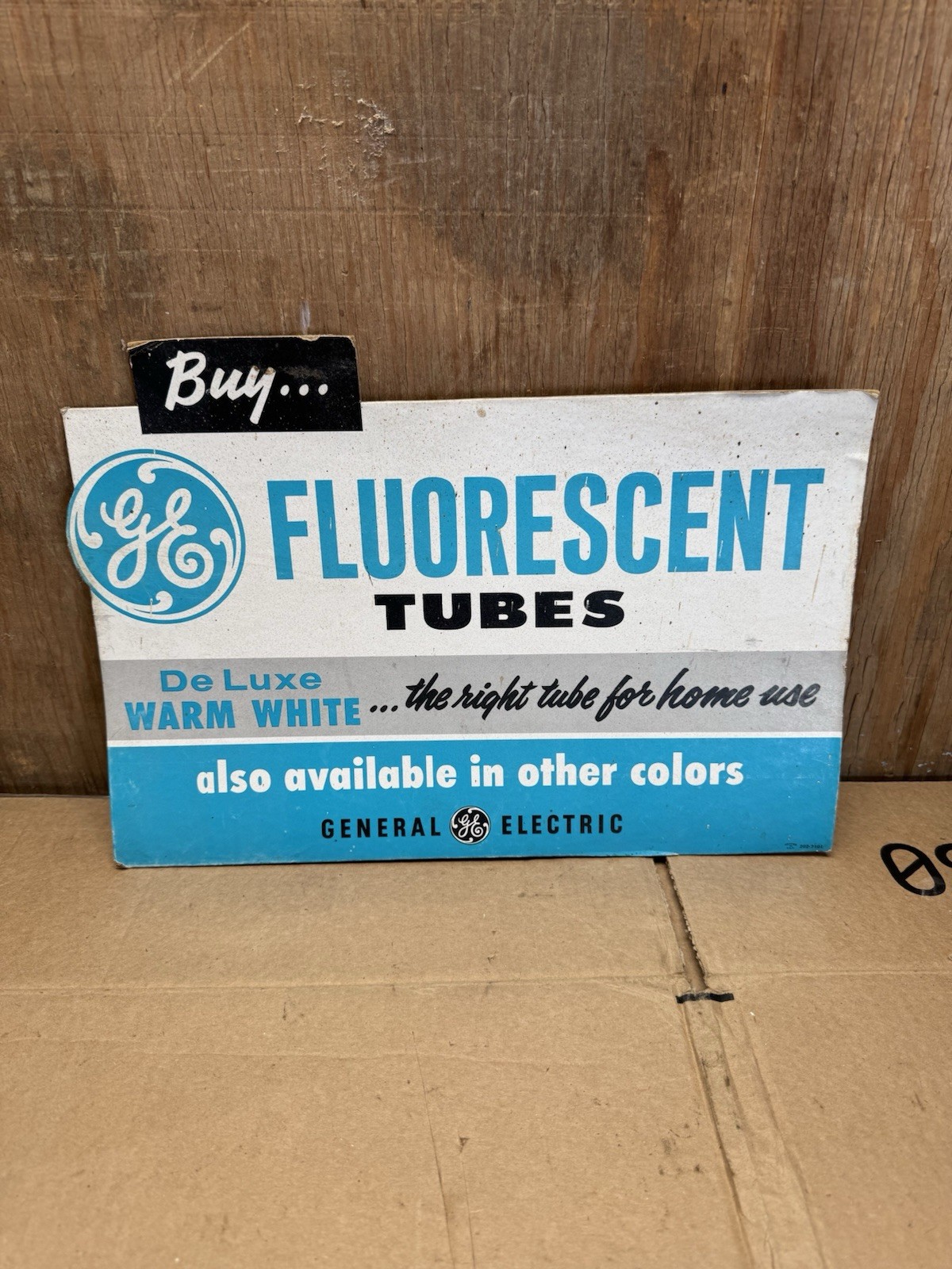 Vintage General Electric GE Florescent Tubes Advertising Sign Hardware Store