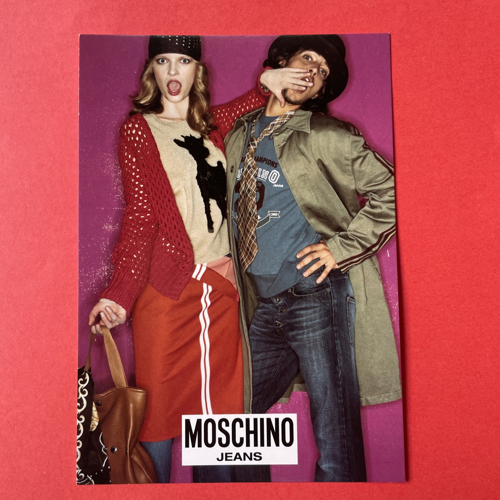 MOSCHINO JEANS FALL WINTER 2002 2003 VINTAGE ADVERTISING POSTCARD