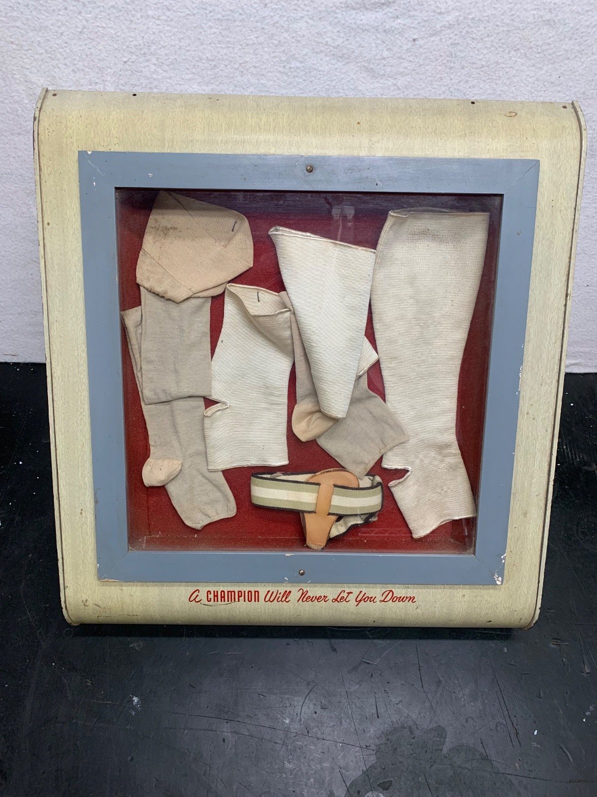 Vintage Champion Athletic Store Display Compression Socks 1940s-1950s Jock Strap