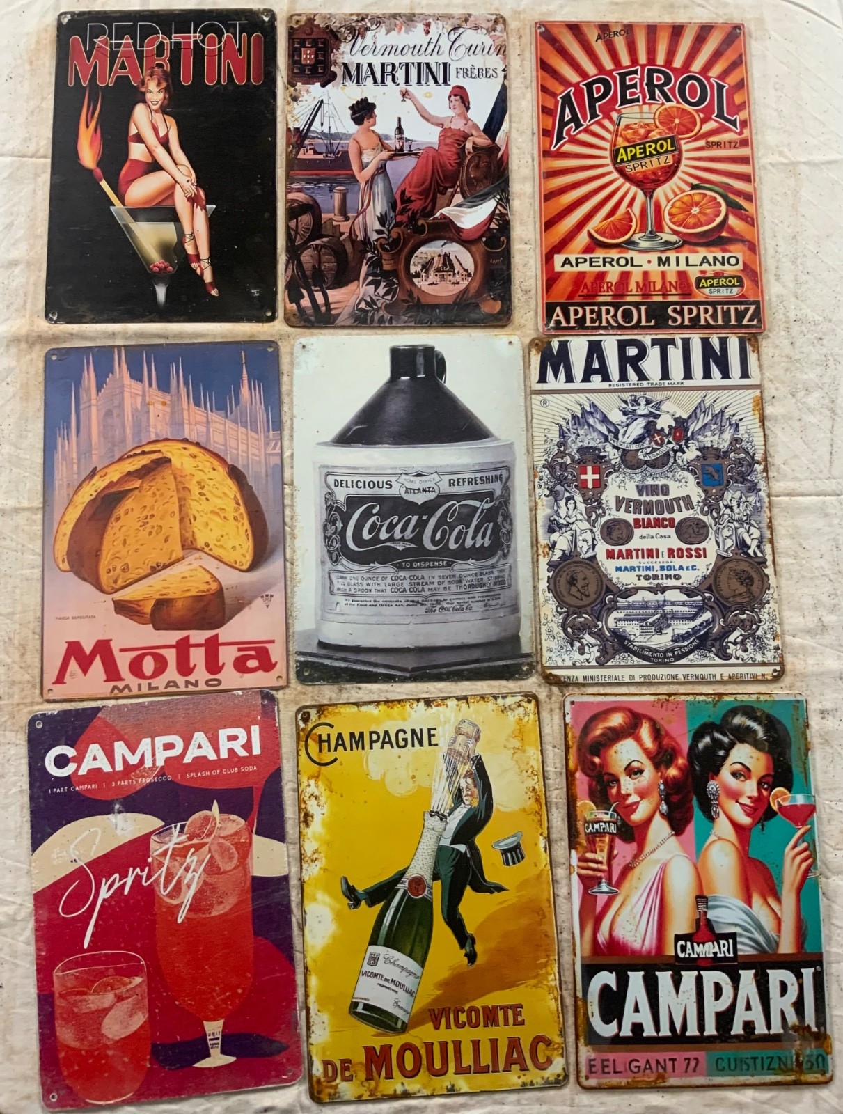 Metal plates No.9 plates, cm 20×30