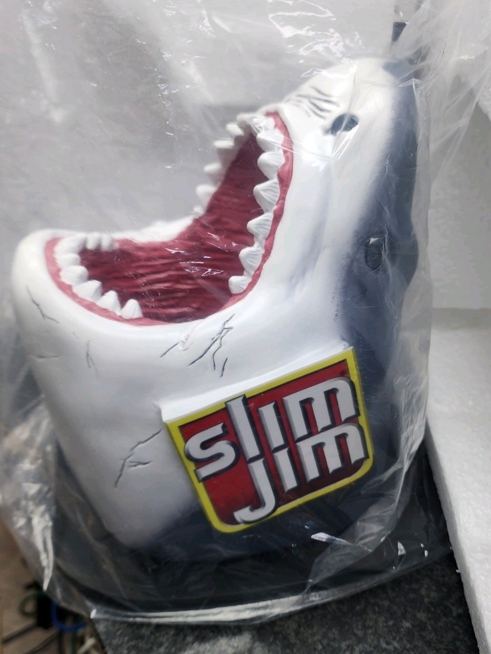 Slim Jim Jaws Great White Shark Head