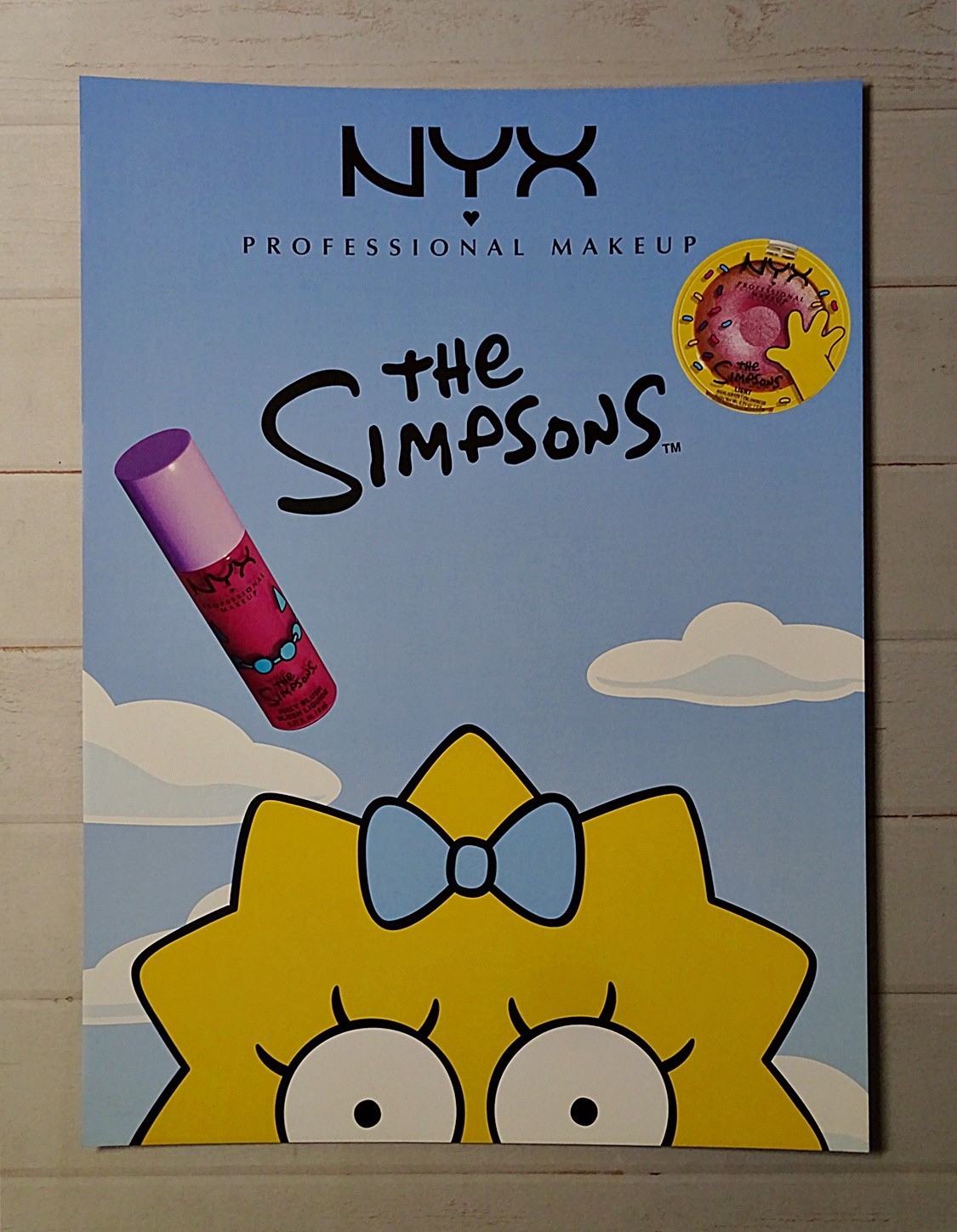 THE SIMPSONS NYX Ulta Promo Store Display Poster Sign Rare 30×22 MAGGIE