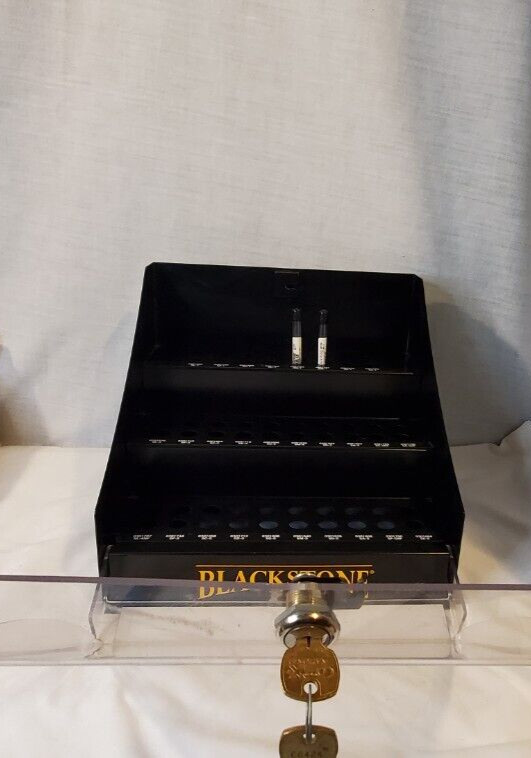 Blackstone Locking Rotary File/Bur Display Stand Metal Shop Organizer w/Keys