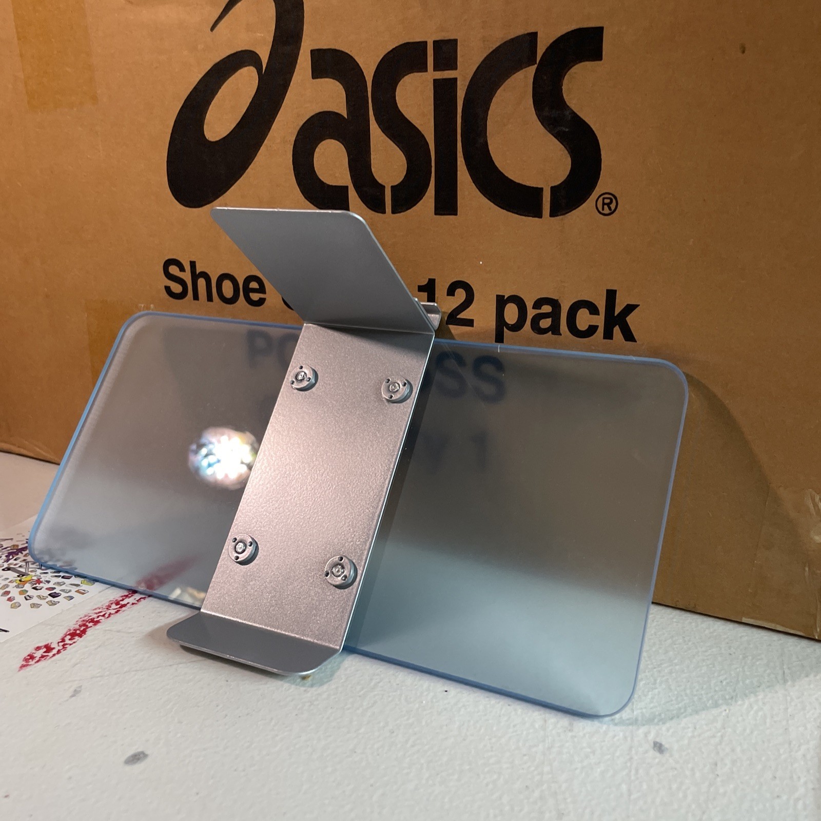x1 ASICS Sneaker Brand 2000s Shoe Shelf – Vintage Shoe Store Display / Signage