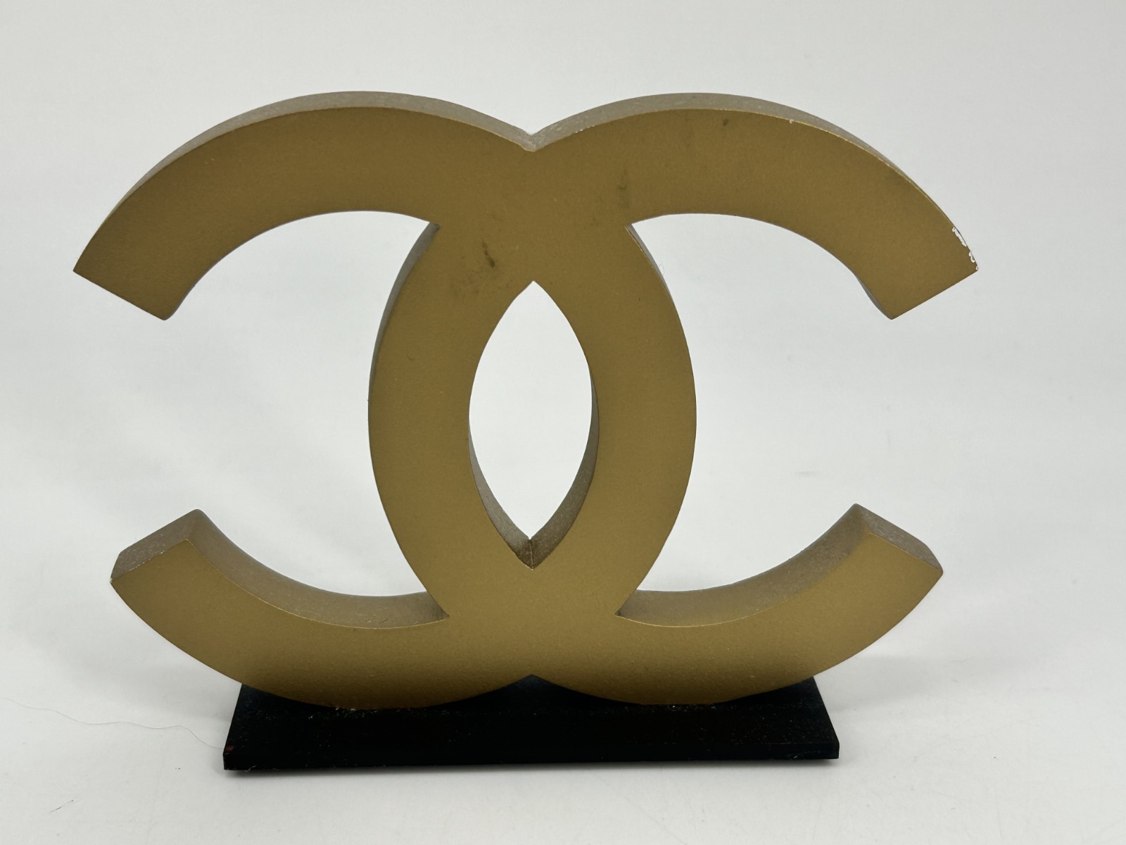CHANEL LOGO Coco Mark Store Display Chanel Logo Rare Used GENIUNE