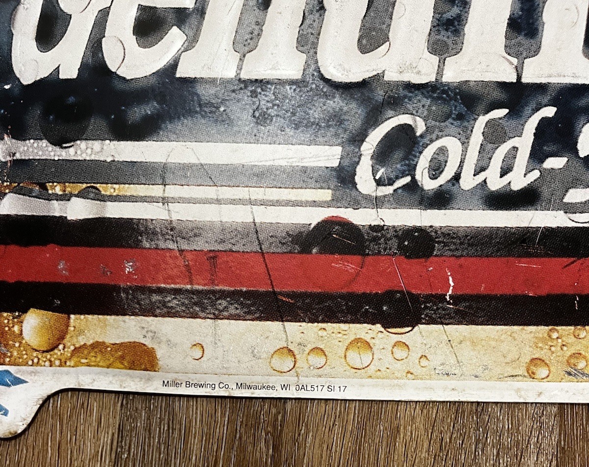 Miller Genuine Draft Rock Beer Sign Jimmy Page Plant Bar Advertising MGD 1995