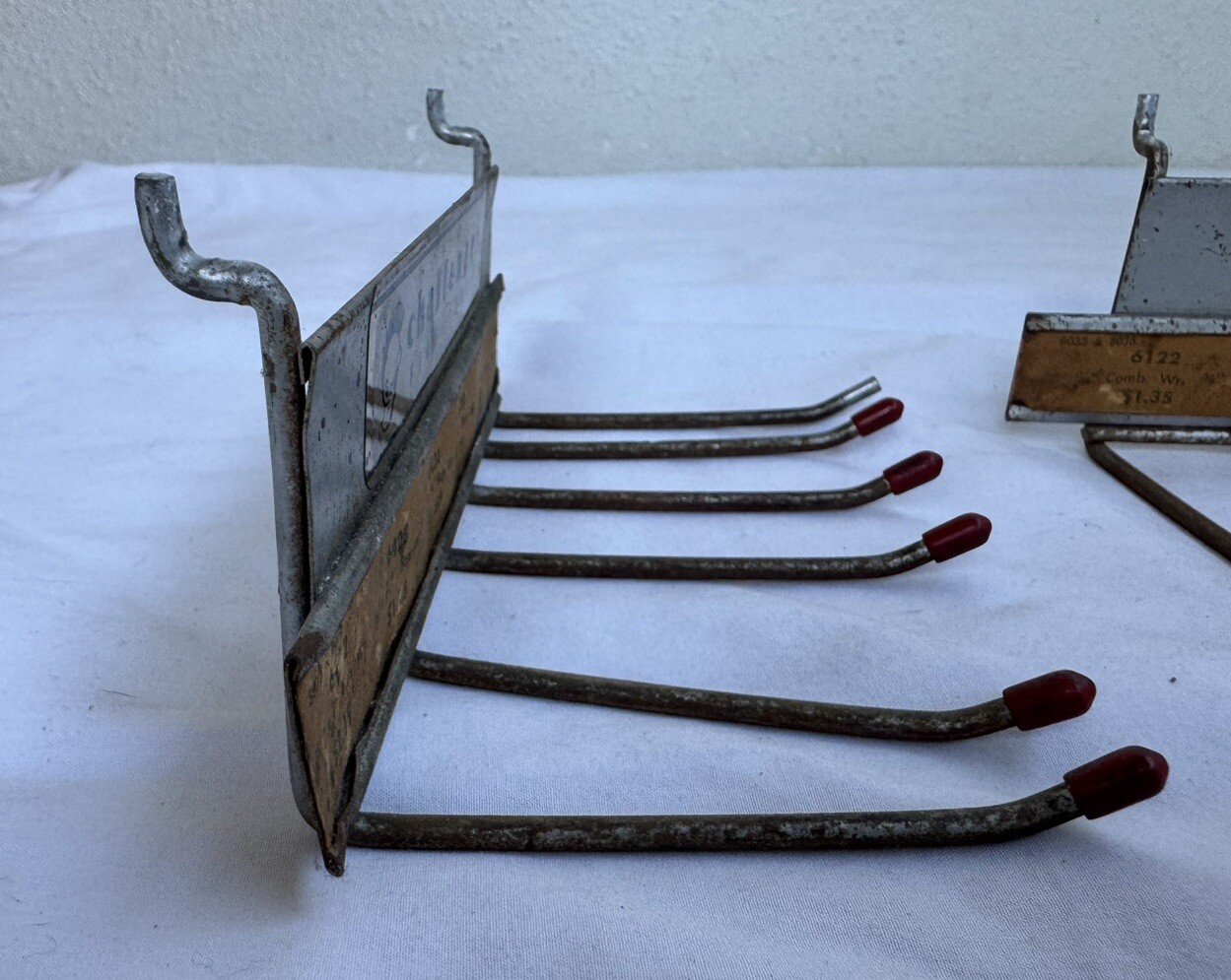 (2) Vintage Challenger Fine Tools Store Wrench Display Tool Rack