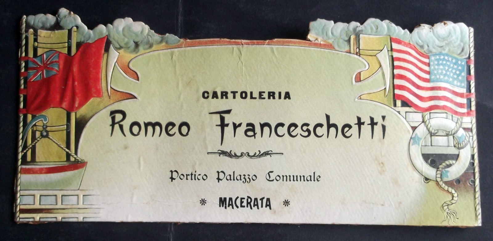 Vintage advertising card prb 1900/1920 PARTOLERIA FRANCESCHETTI MACERATA