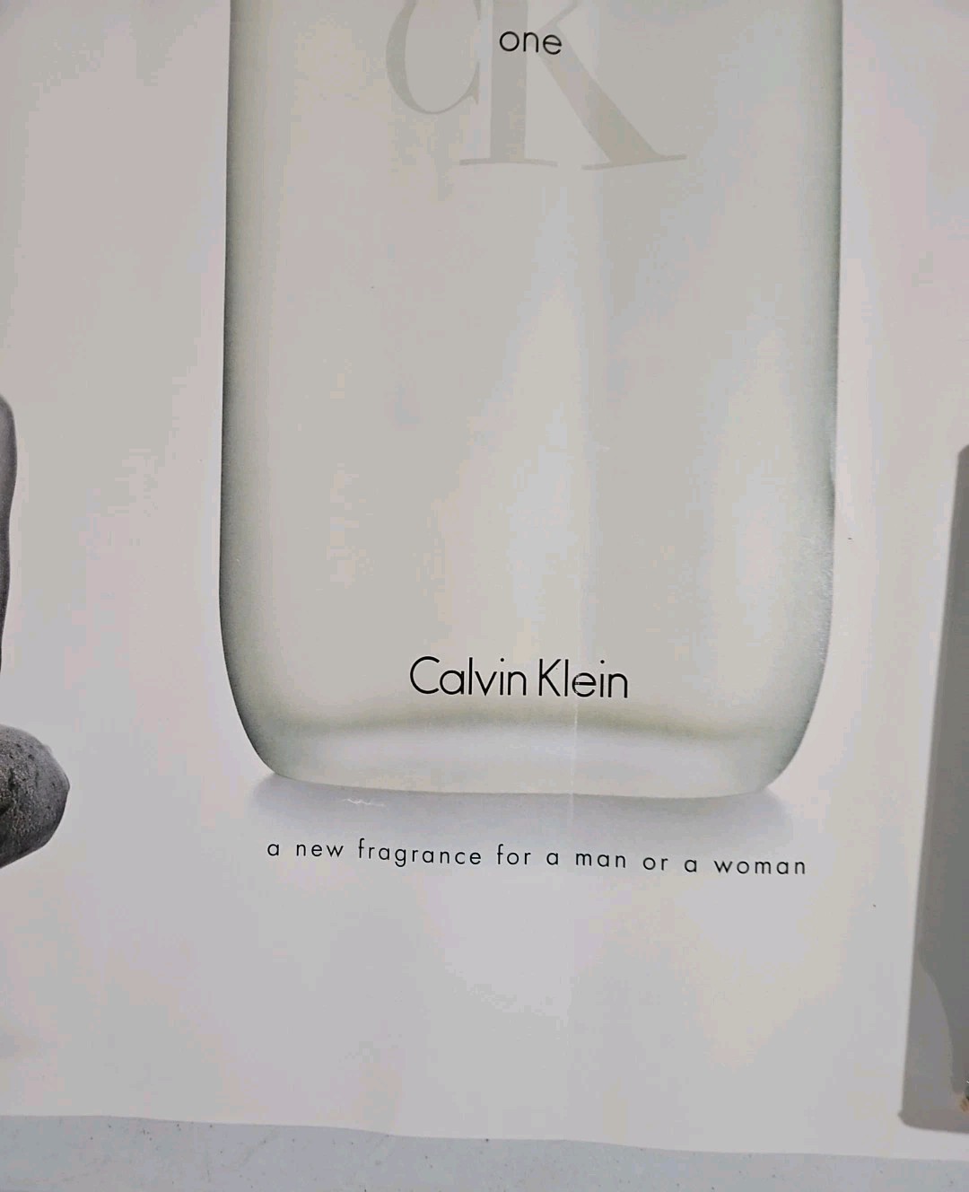 1994 CALVIN KLEIN CK One Unisex Fragrance Large 35×22 POSTER AD