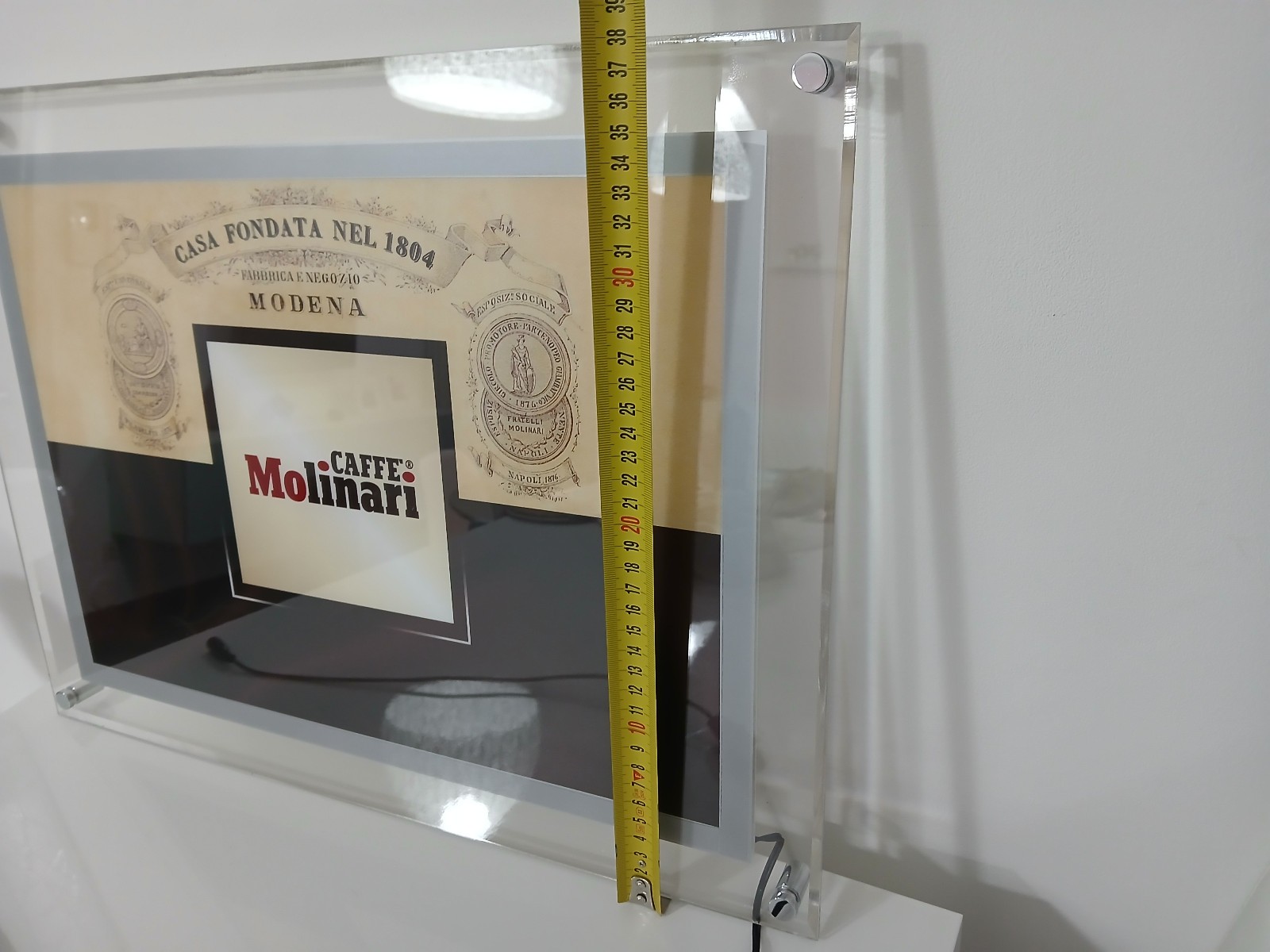 Coffee Molinari 50 x 38 cm Advertising Light Sign Picture Mint