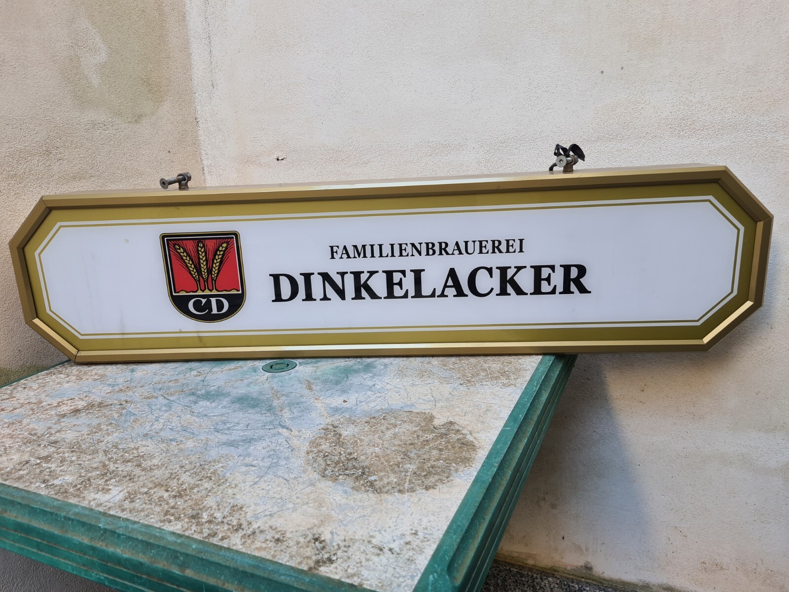 Table Sign Light Dinkelacker Counter Lamp Bar Lamp – Vintage