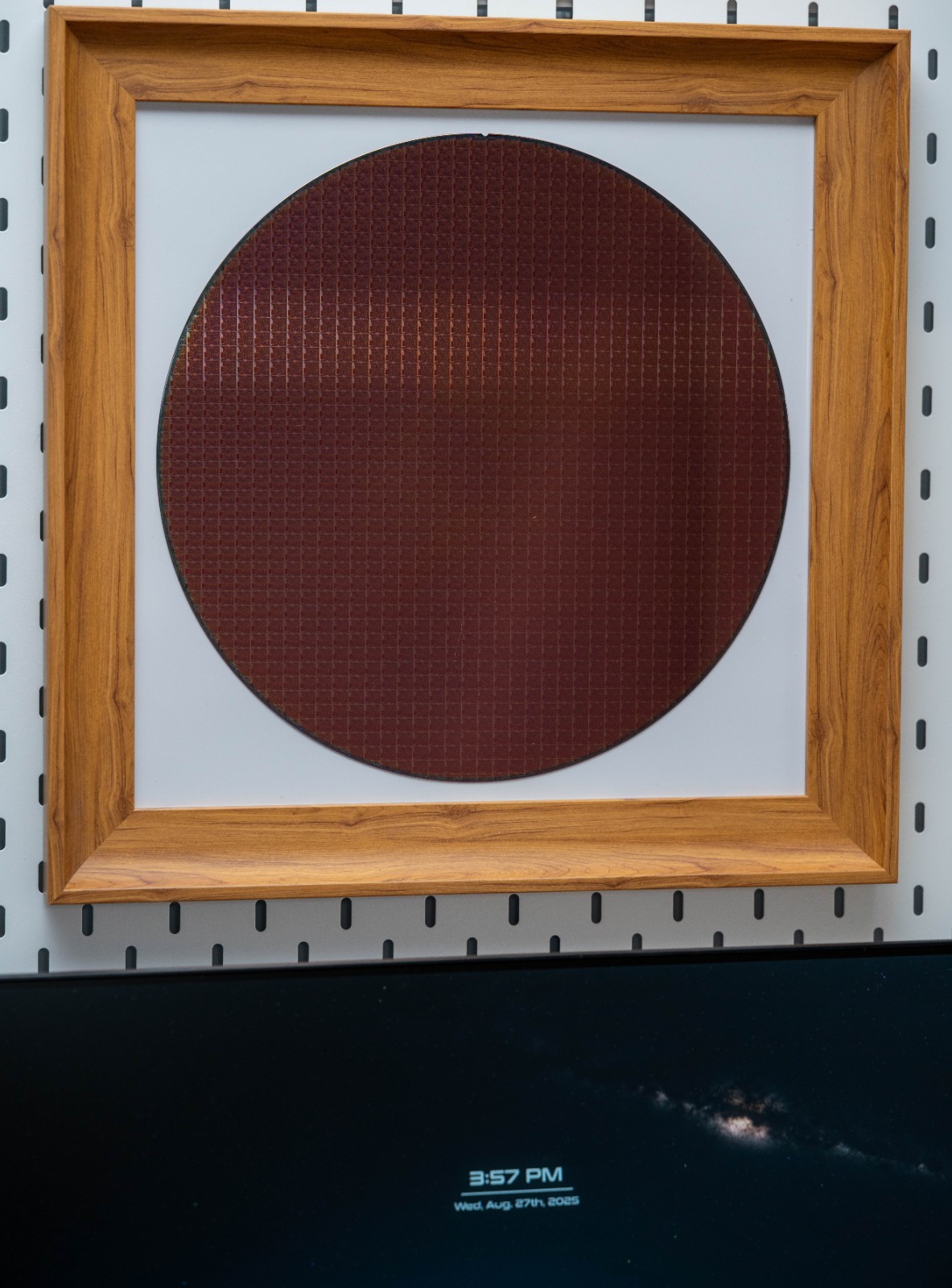Framed Silicon Wafer Display for Vintage CPU Microchips Tech Wall Art (8&12inch)