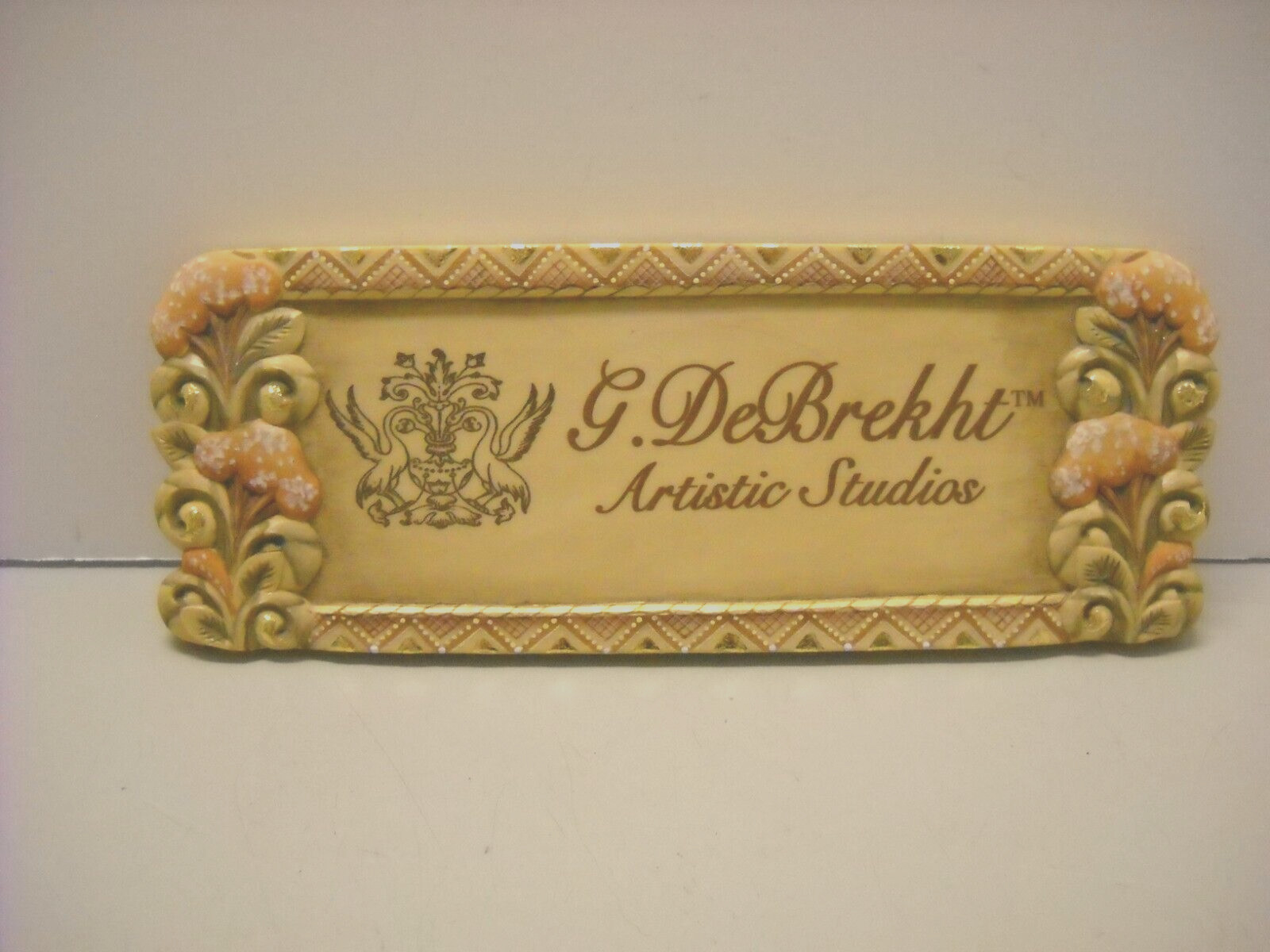 G Debrekht Artistic Studios Logo Dealer Display Shelf Plaque #59099-3 Resin