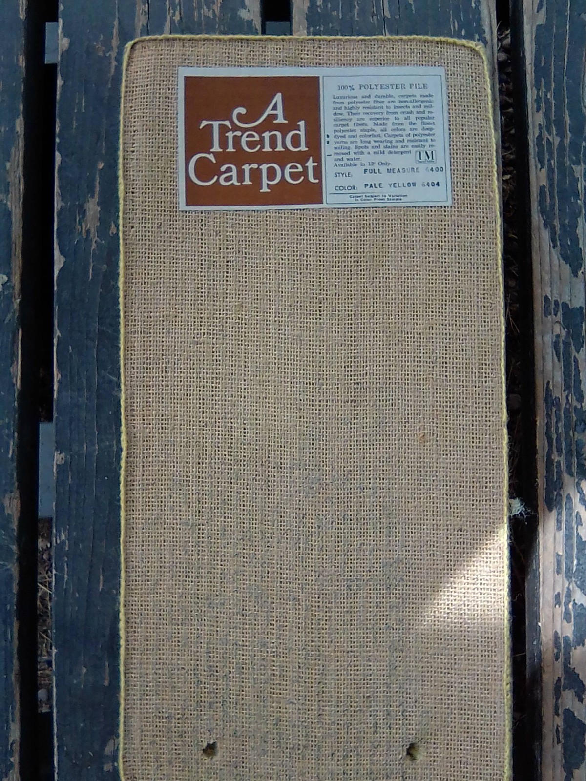 NEW/Vintage A Trend 1-5/8″Thick! SHAG Carpet Sample 1974 Pale Yellow 18.1″x8.9″