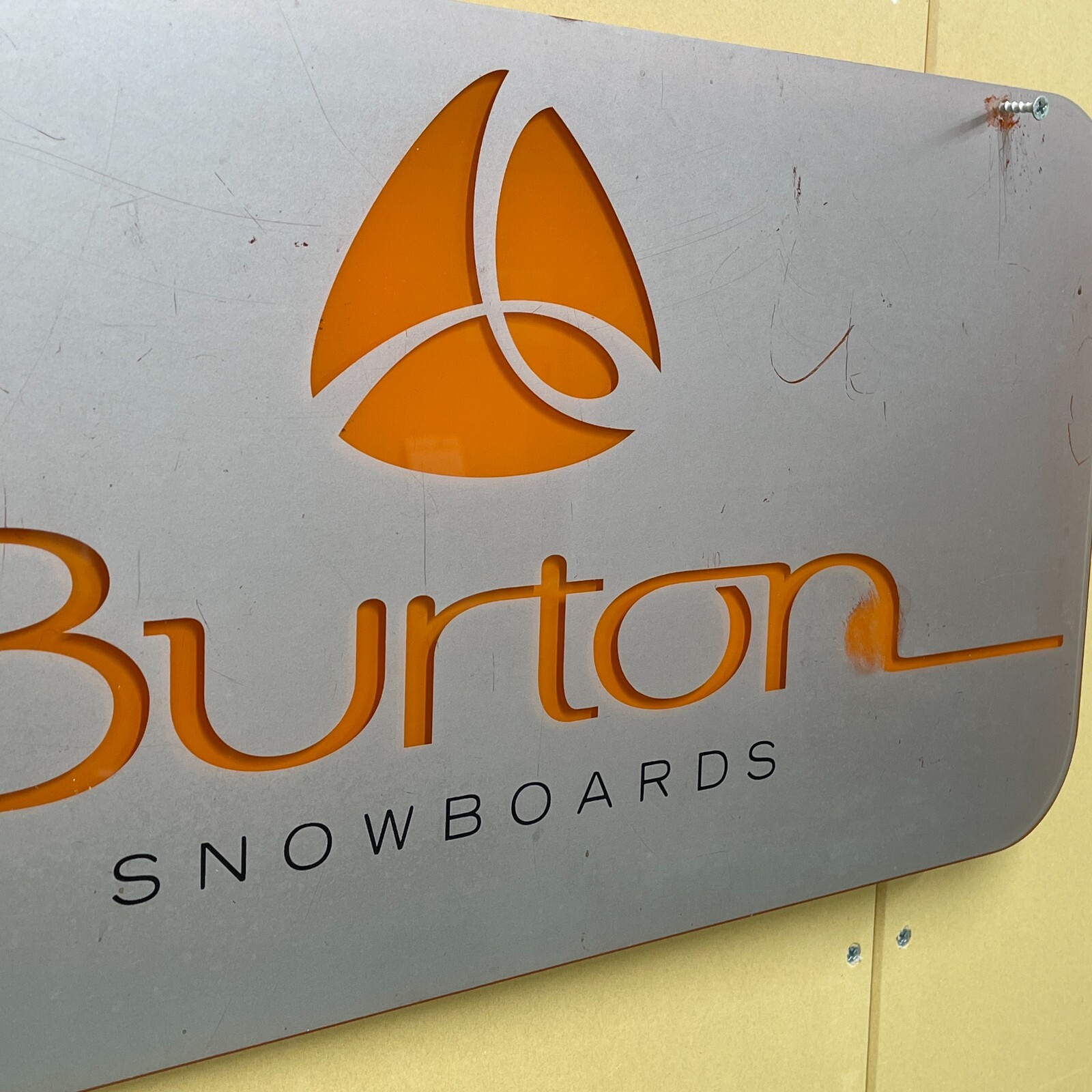 Burton Snowboards Vintage Authorized Dealer Wall Sign Old logo Store Dsplay Shop