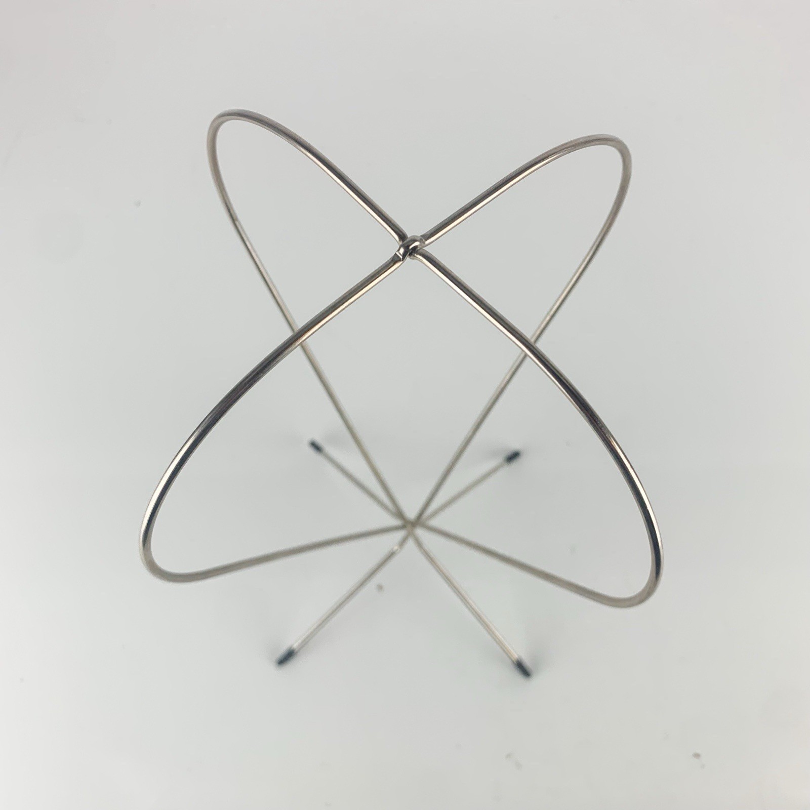 Antique Vintage Wire Millinery Hat/Wig Display Store Stand 12″ Tall Metal Rubber