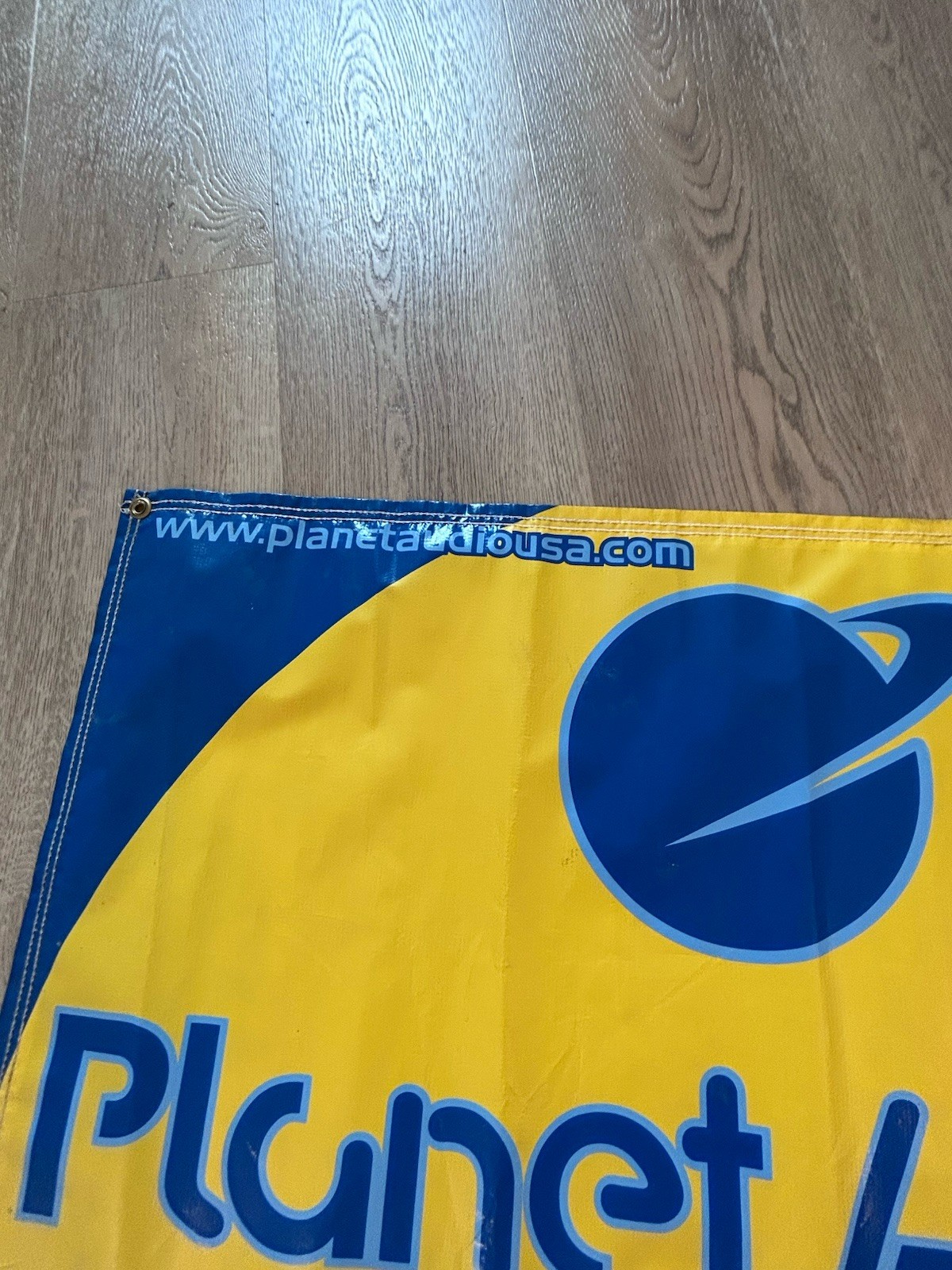 Planet Audio Logo Blue/yellow Advertising Banner Vinyl “Your Final destination”