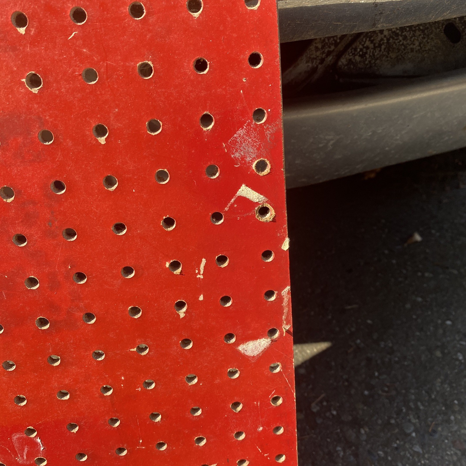 Vintage Blackhawk Tools Store Display Pegboard 24×36” Red 2x3ft