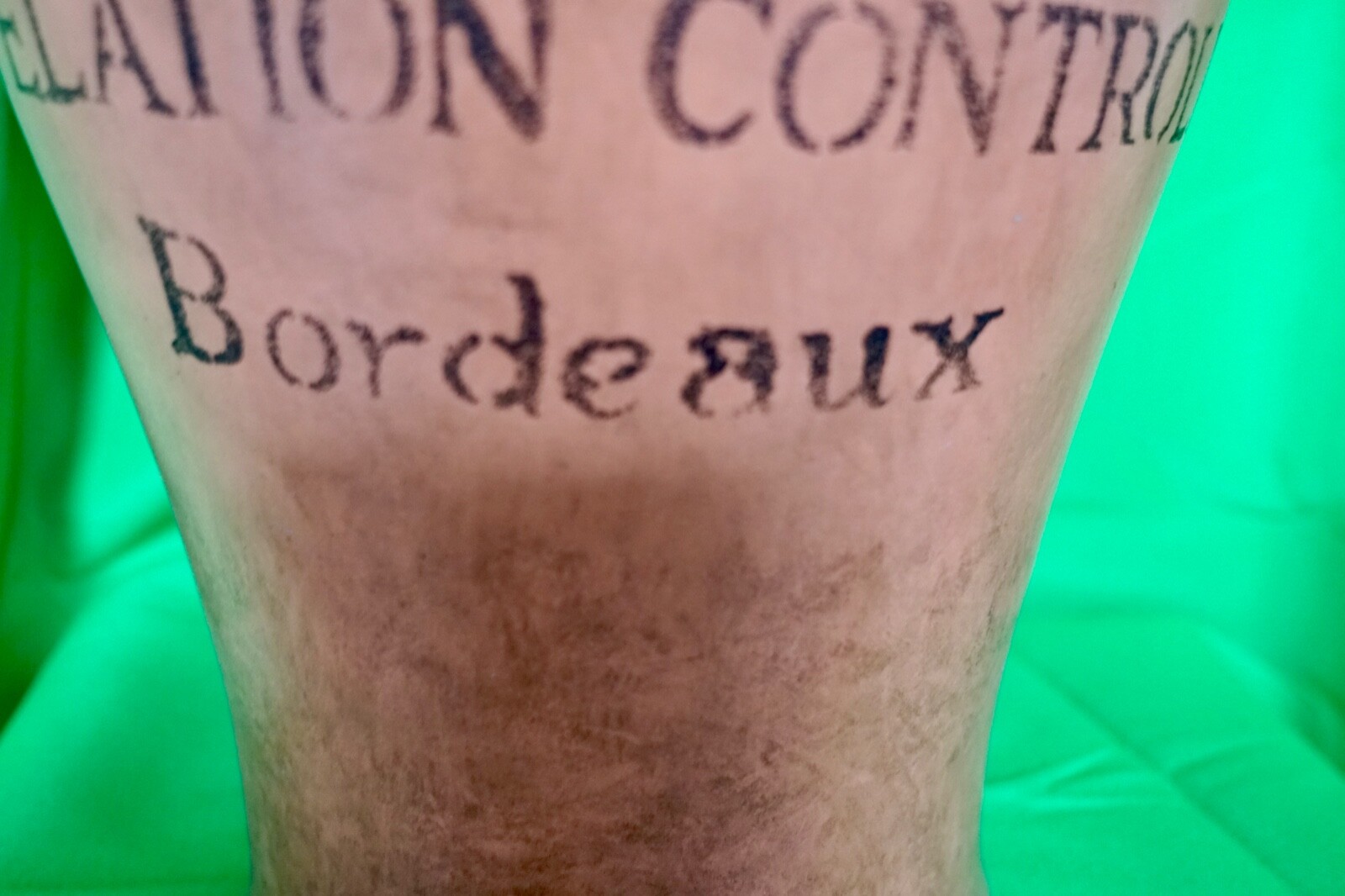 Chateau De Loire store display vtg french wine pottery jar floor vase sign art