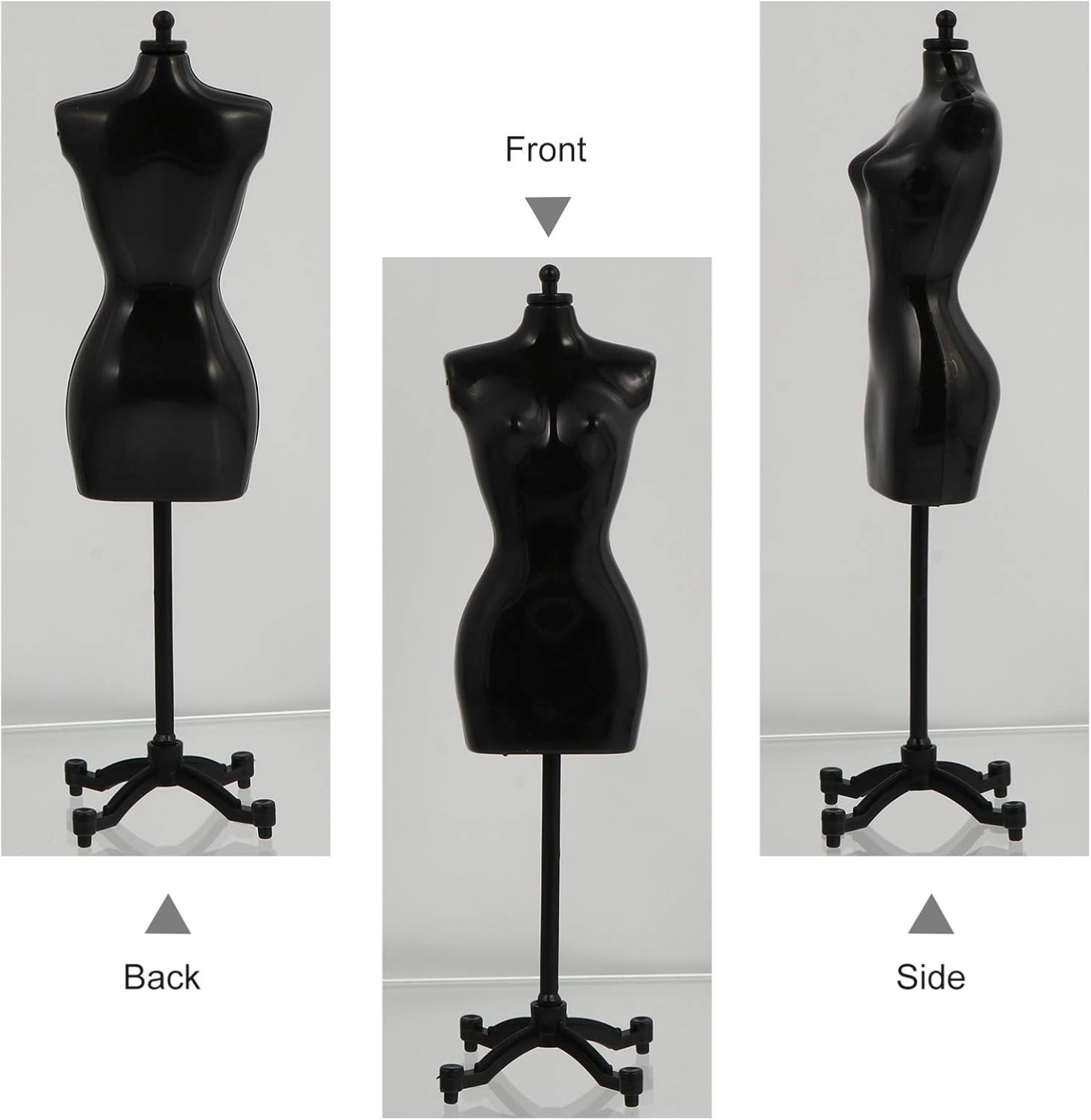 4/6PCS Doll Dress Form Mannequin Dress Form Torso Stand with Base Stand for Appa