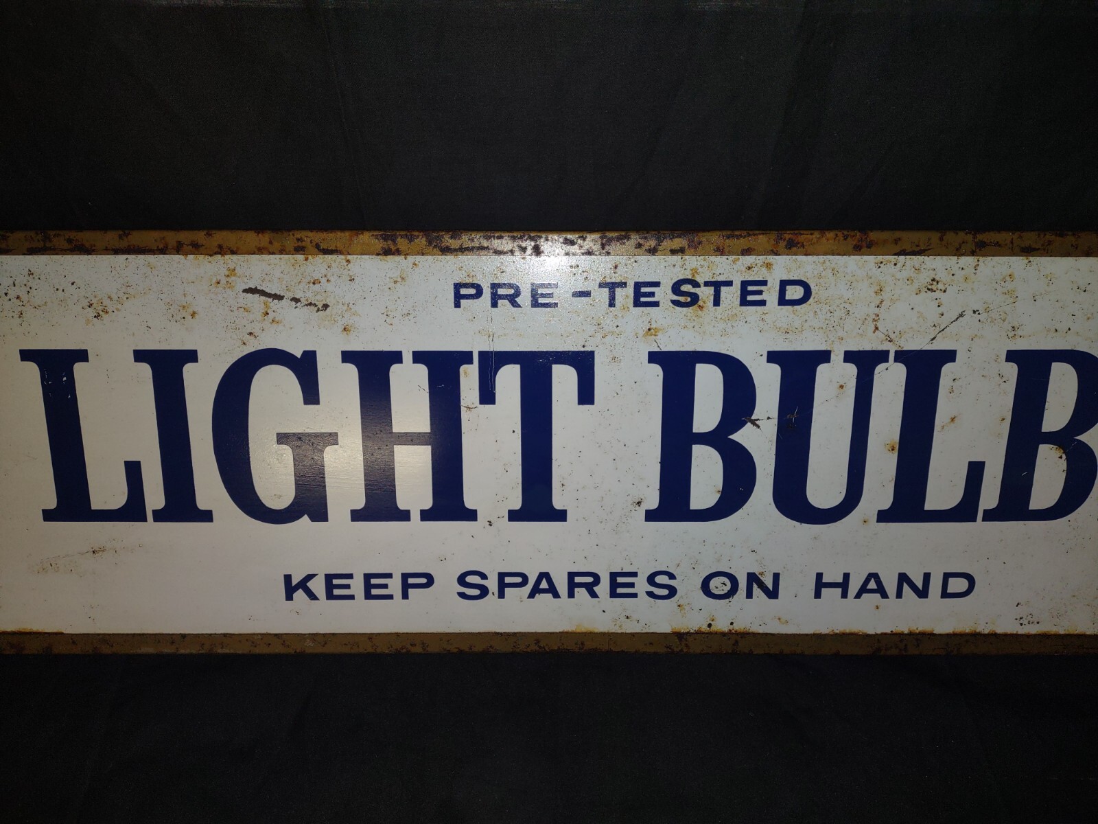 Vintage GE General Electric Light Bulb Double Sided Advertising Display Sign 41″