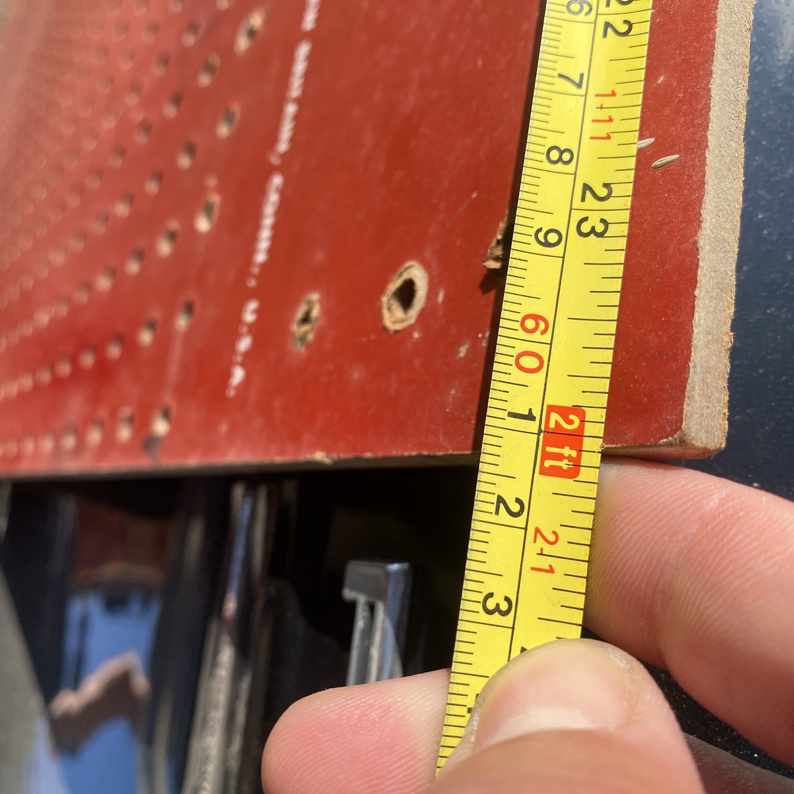 Vintage Blackhawk Tools Store Display Pegboard 24×36” Red 2x3ft